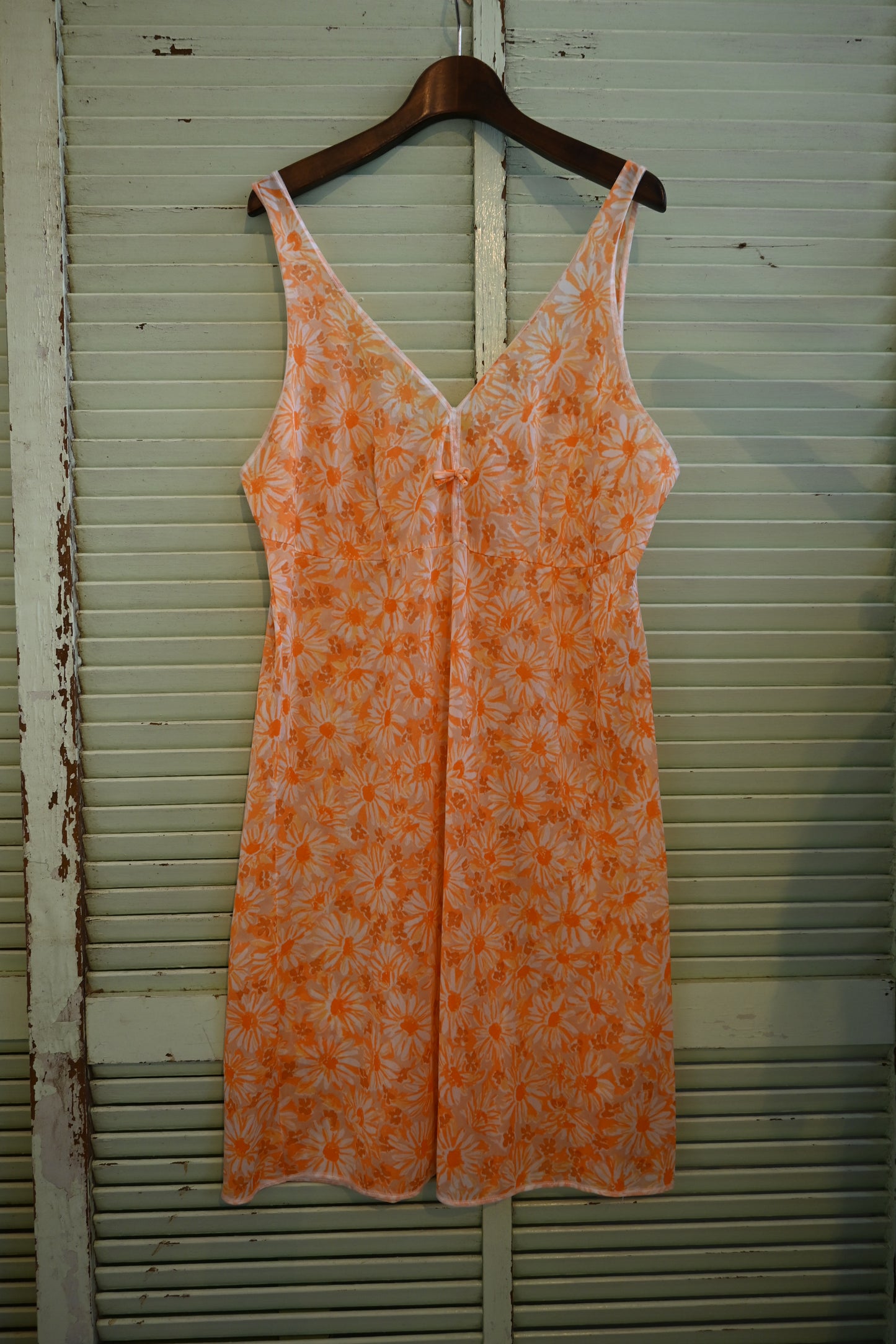 Flower slip dress/ORANGE