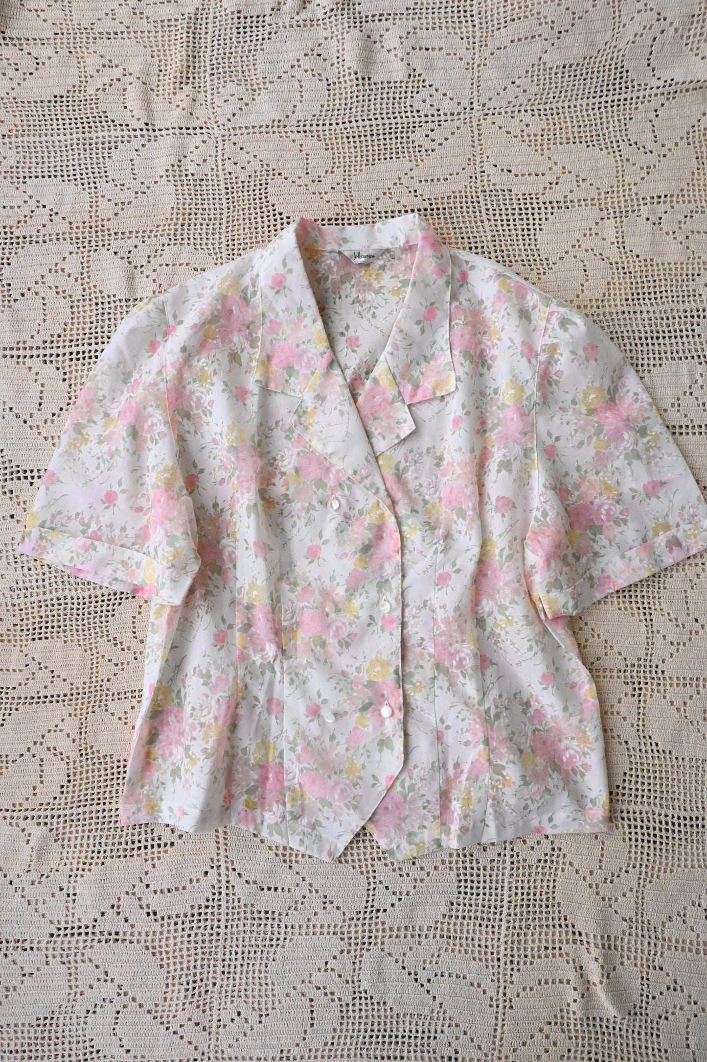 Floral sheer blouse/PINK