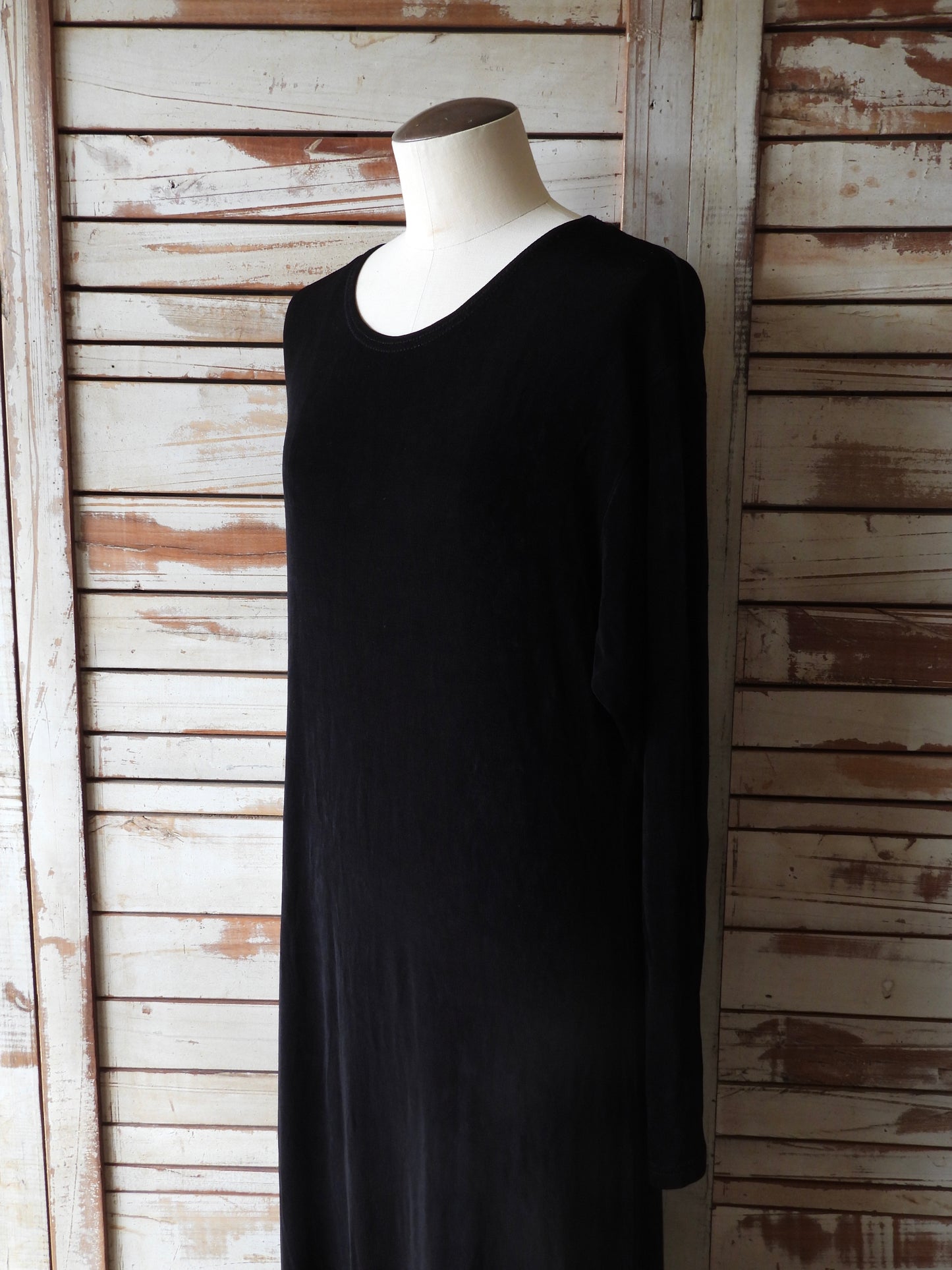 L/S Black long dress/BLACK