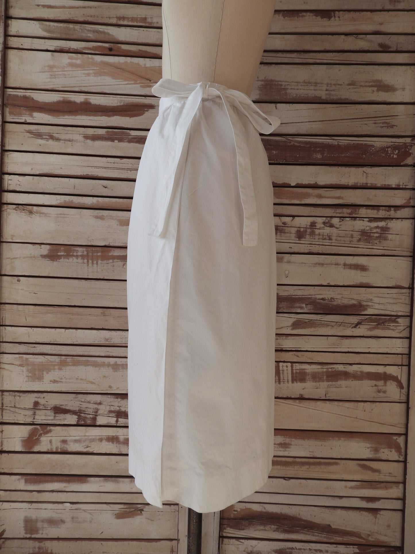 CELINE Apron Skirt/WHITE