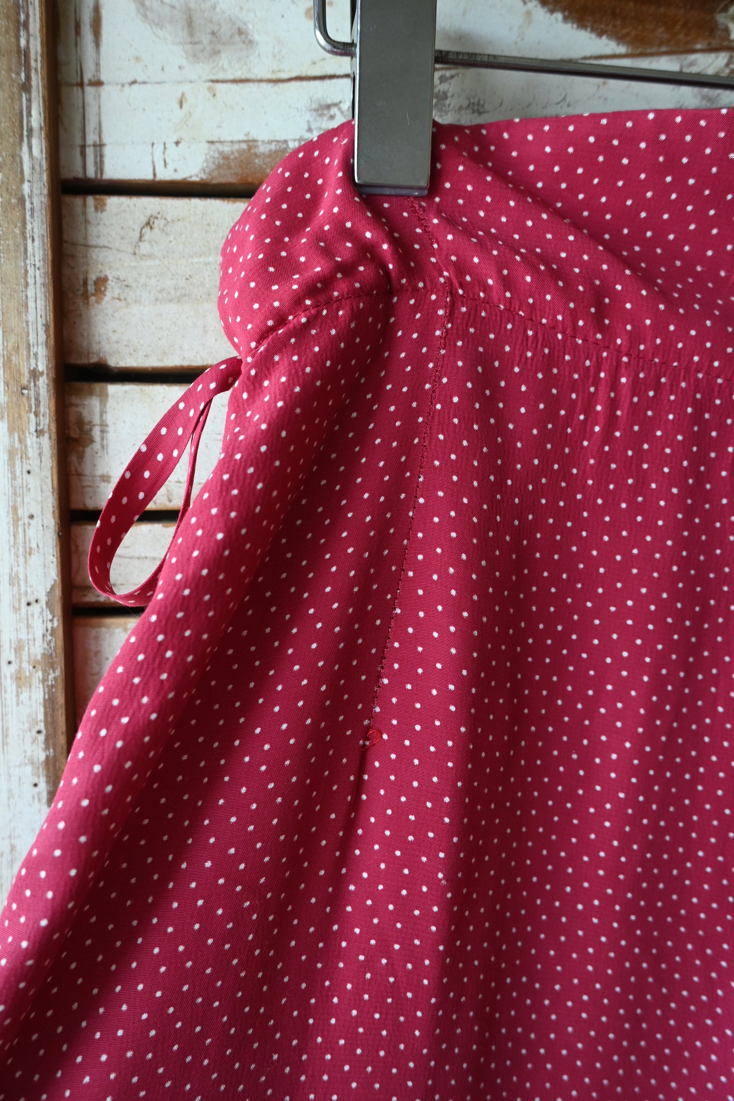 Dot wide pants/RED