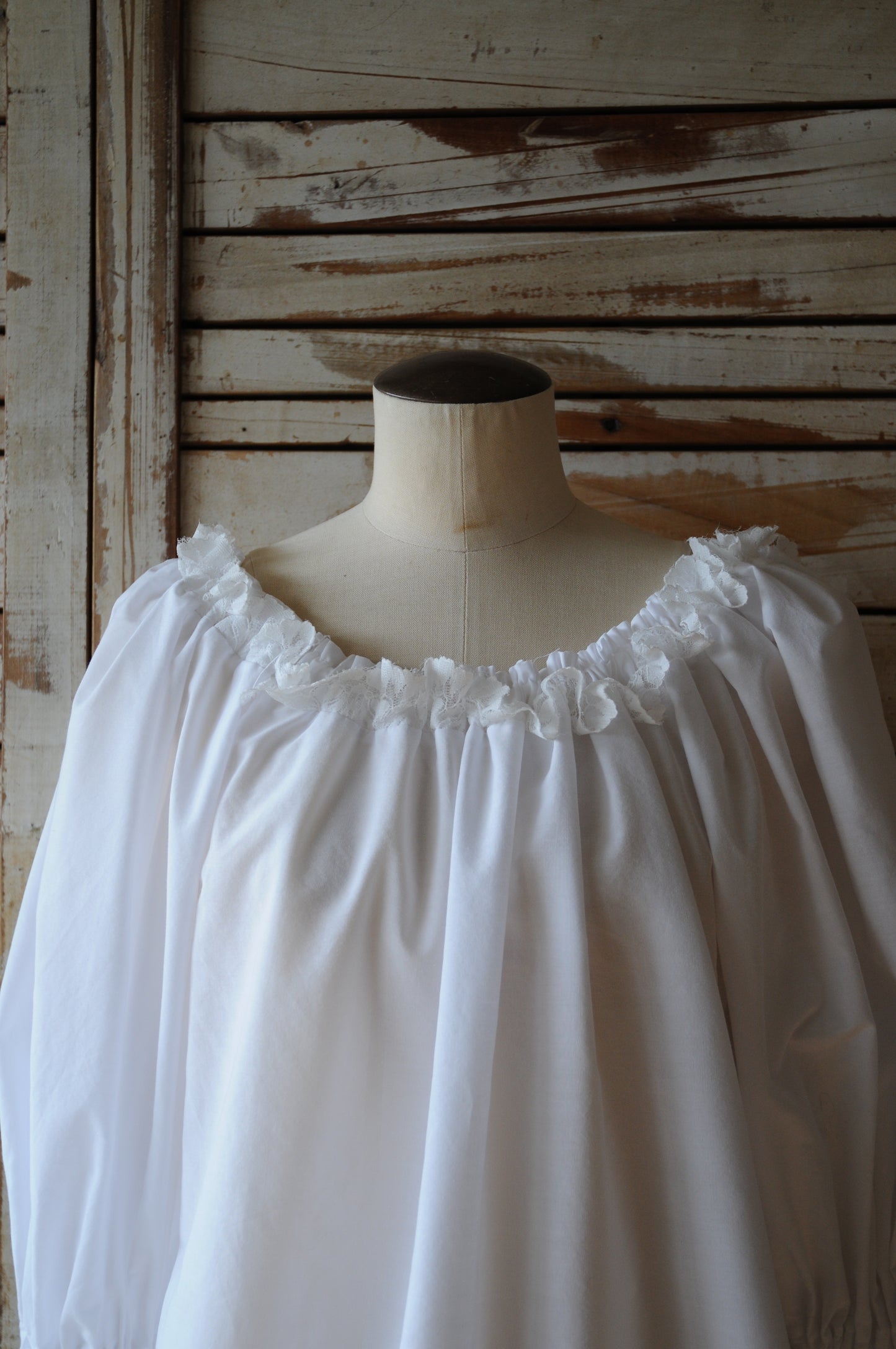 Cotton design blouse/WHITE