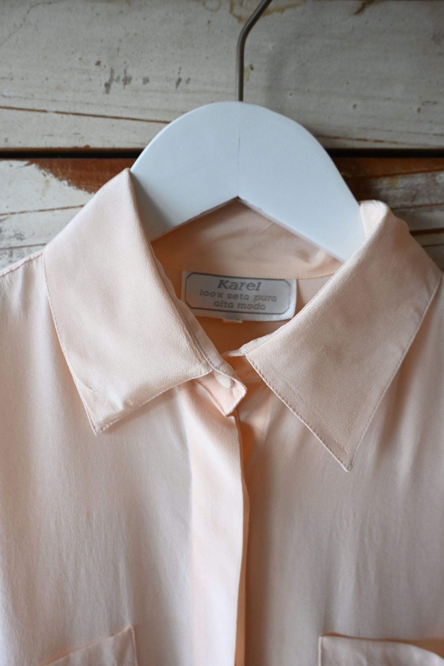 Silk blouse/SALMON PINK
