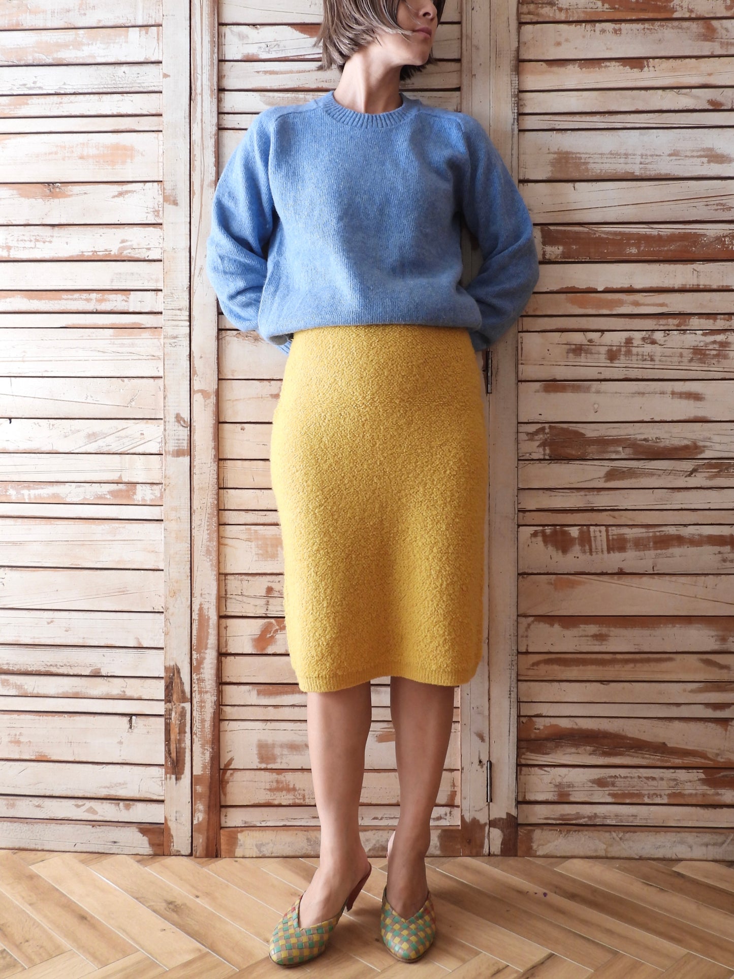 PRADA Knit skirt/MUSTARD