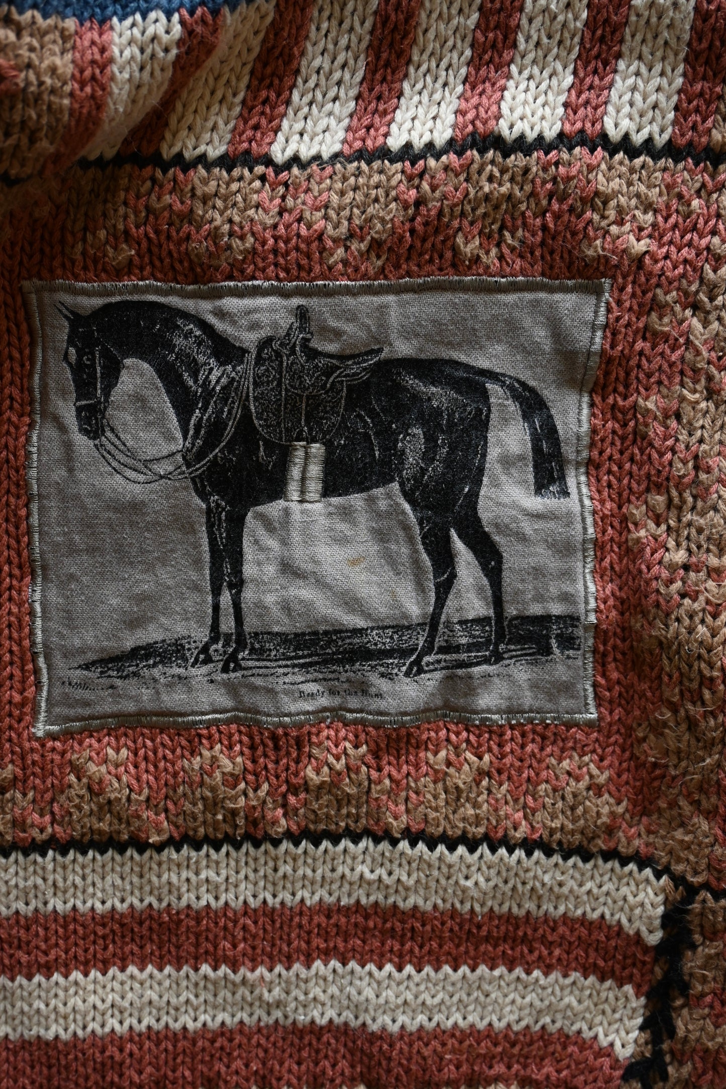 Design knit sweater/HORSE
