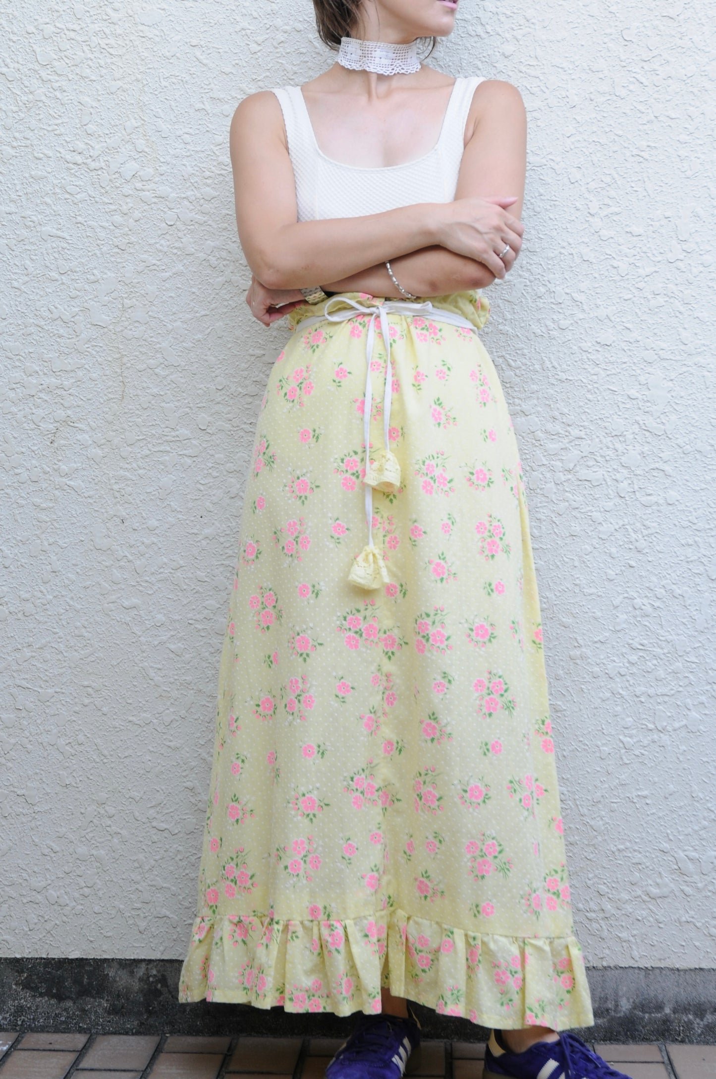 Flower pattern skirt/PONMOSIR