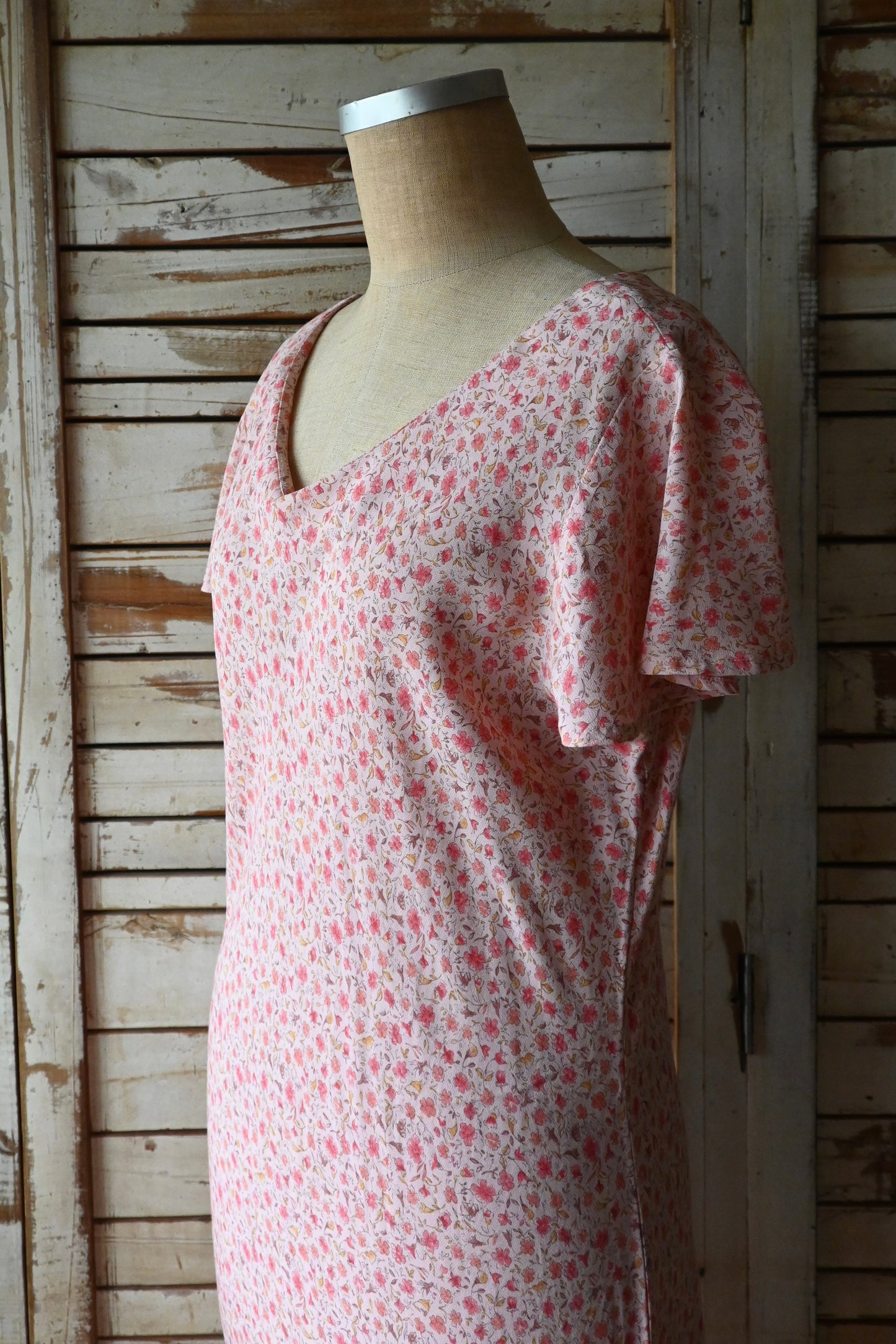 Flower pattern dress/PINK