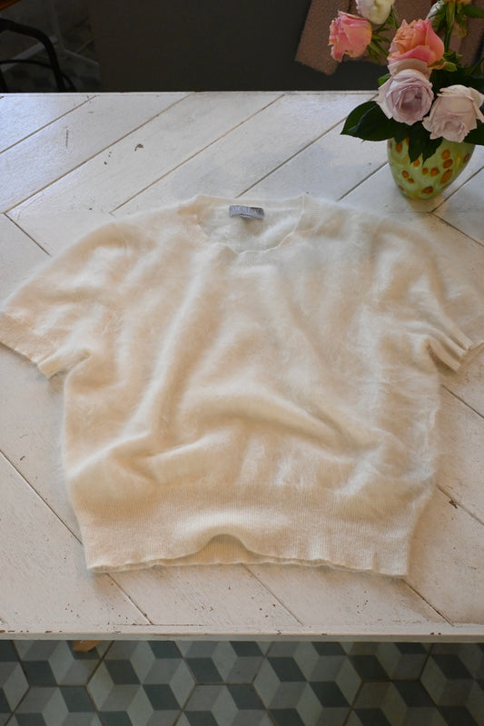 "J.CREW" Cashmere knit sweater/WHITE
