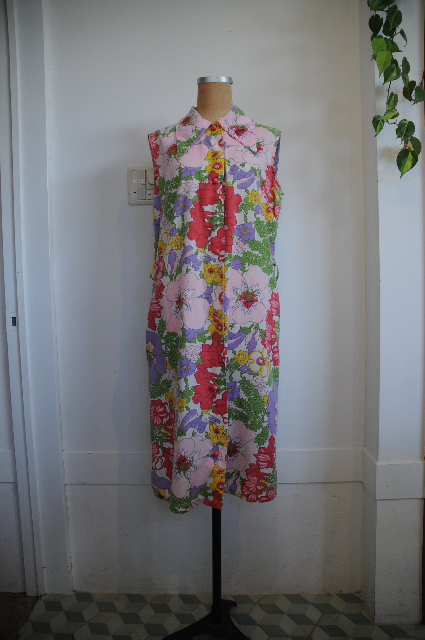 70's N/S flower dress/MULTI