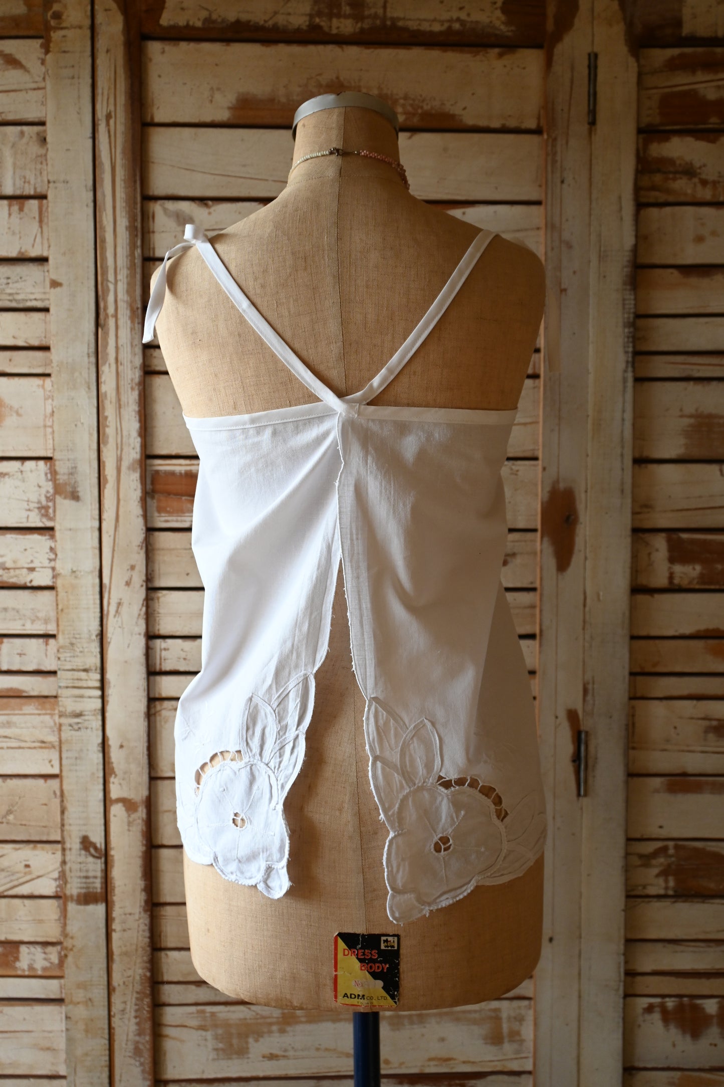 Cotton lace cami top/PONMOSIR