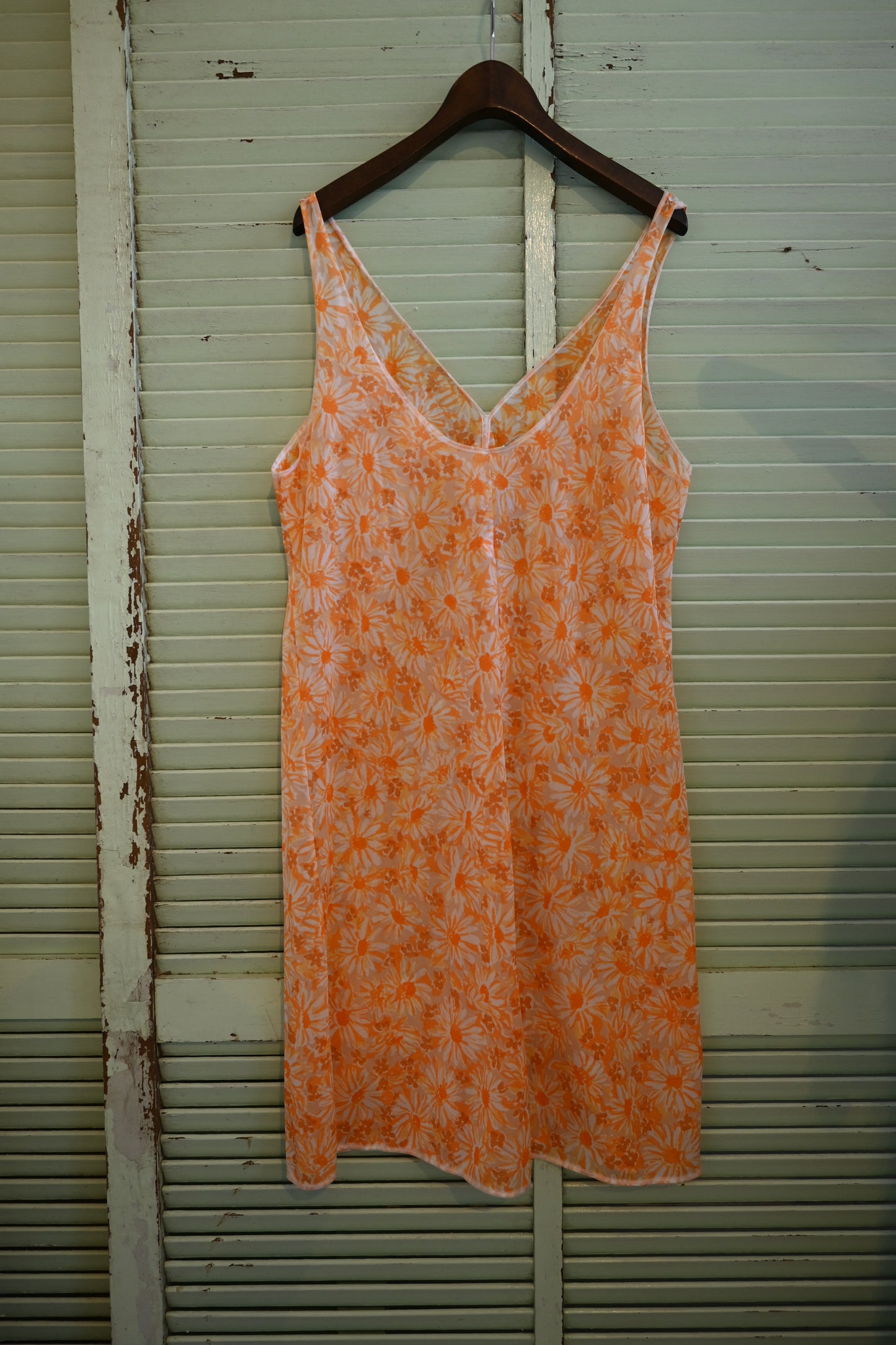 Flower slip dress/ORANGE