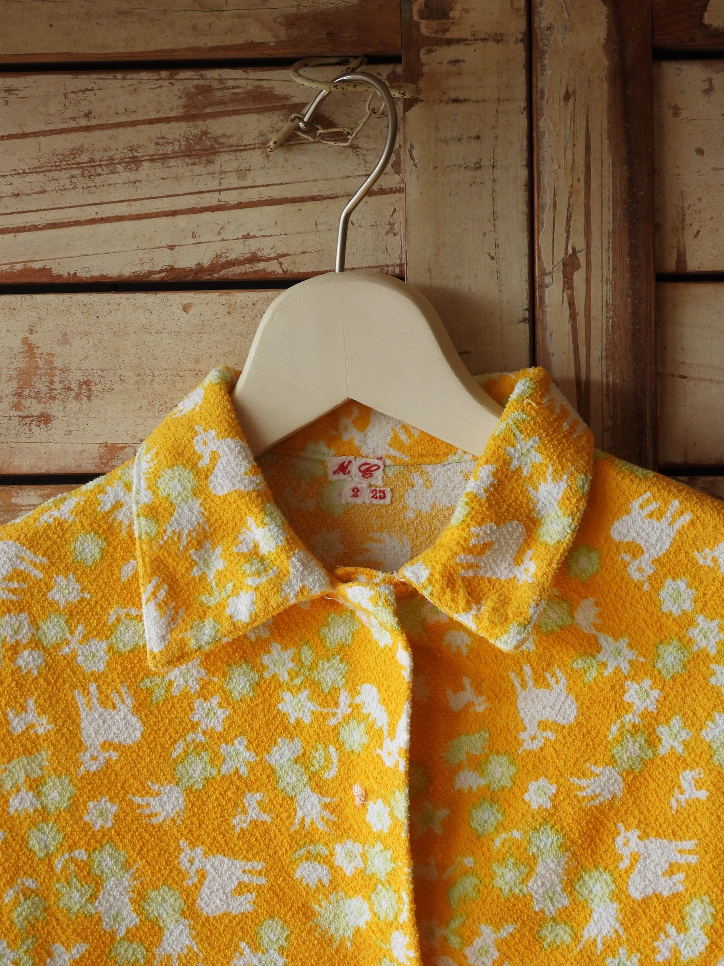 EURO Bambi pattern pile jacket/YELLOW