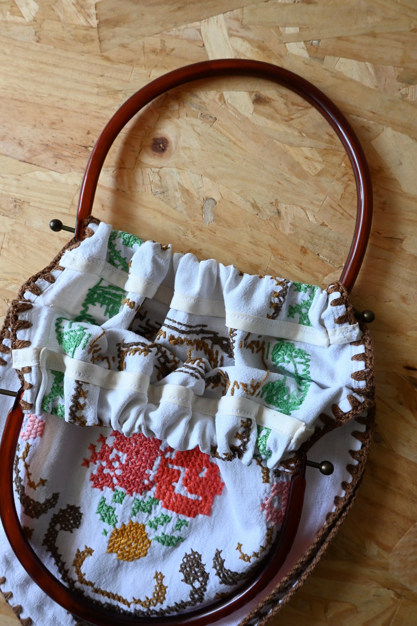 Flower embroidery bag/PONMOSIR