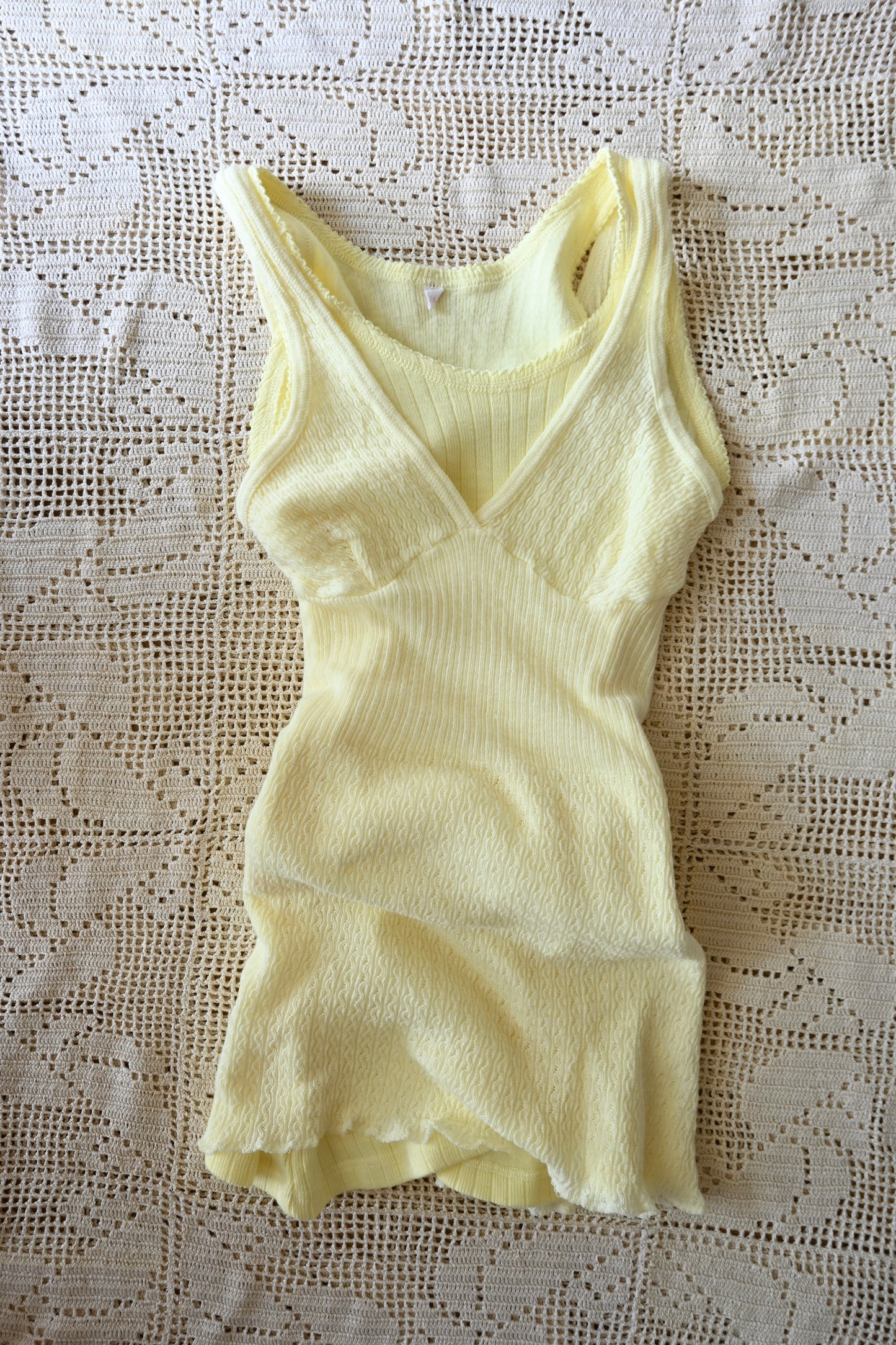EURO Cotton camisole/Lemon