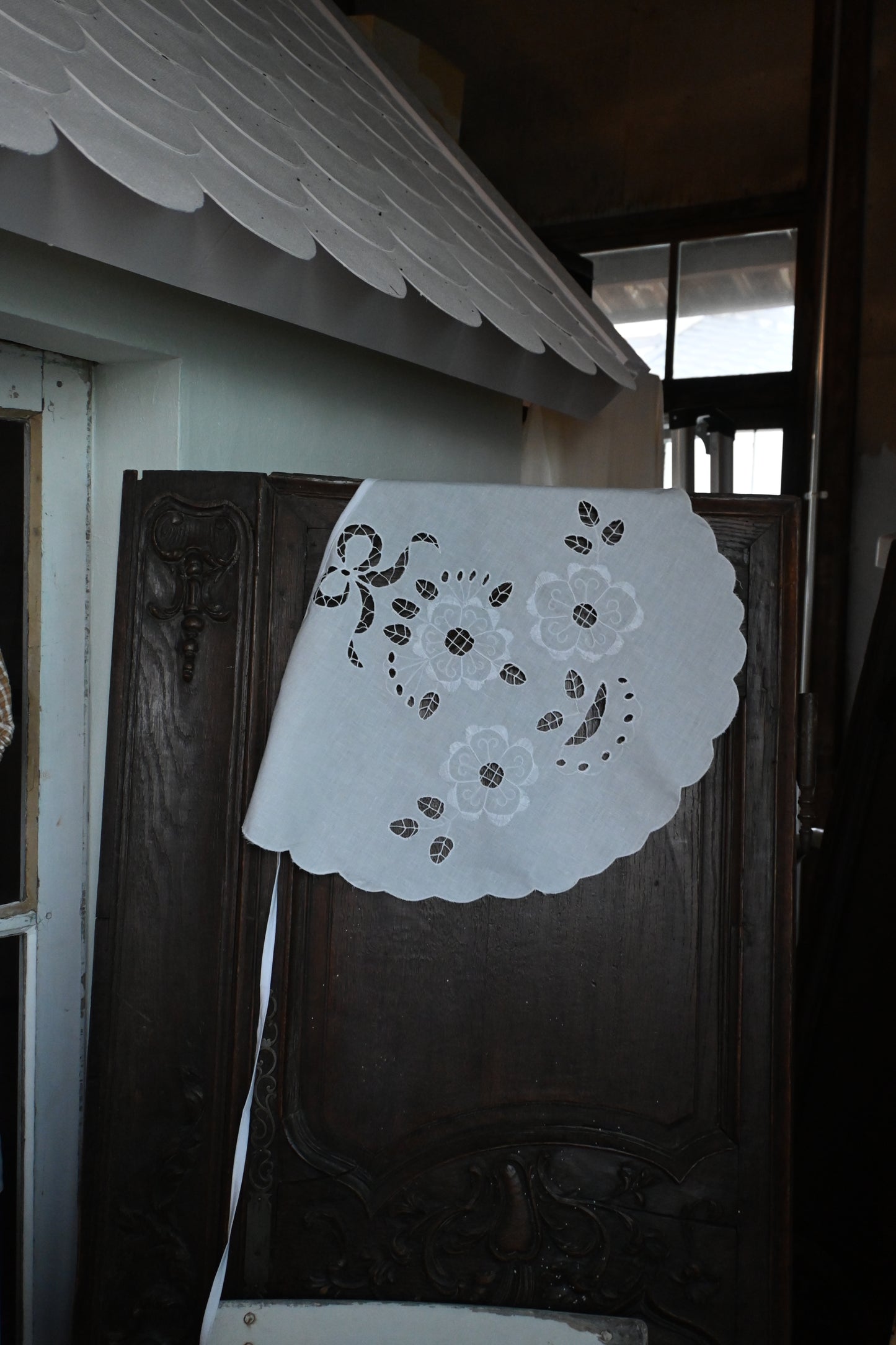 Cotton lace apron/PONMOSIR