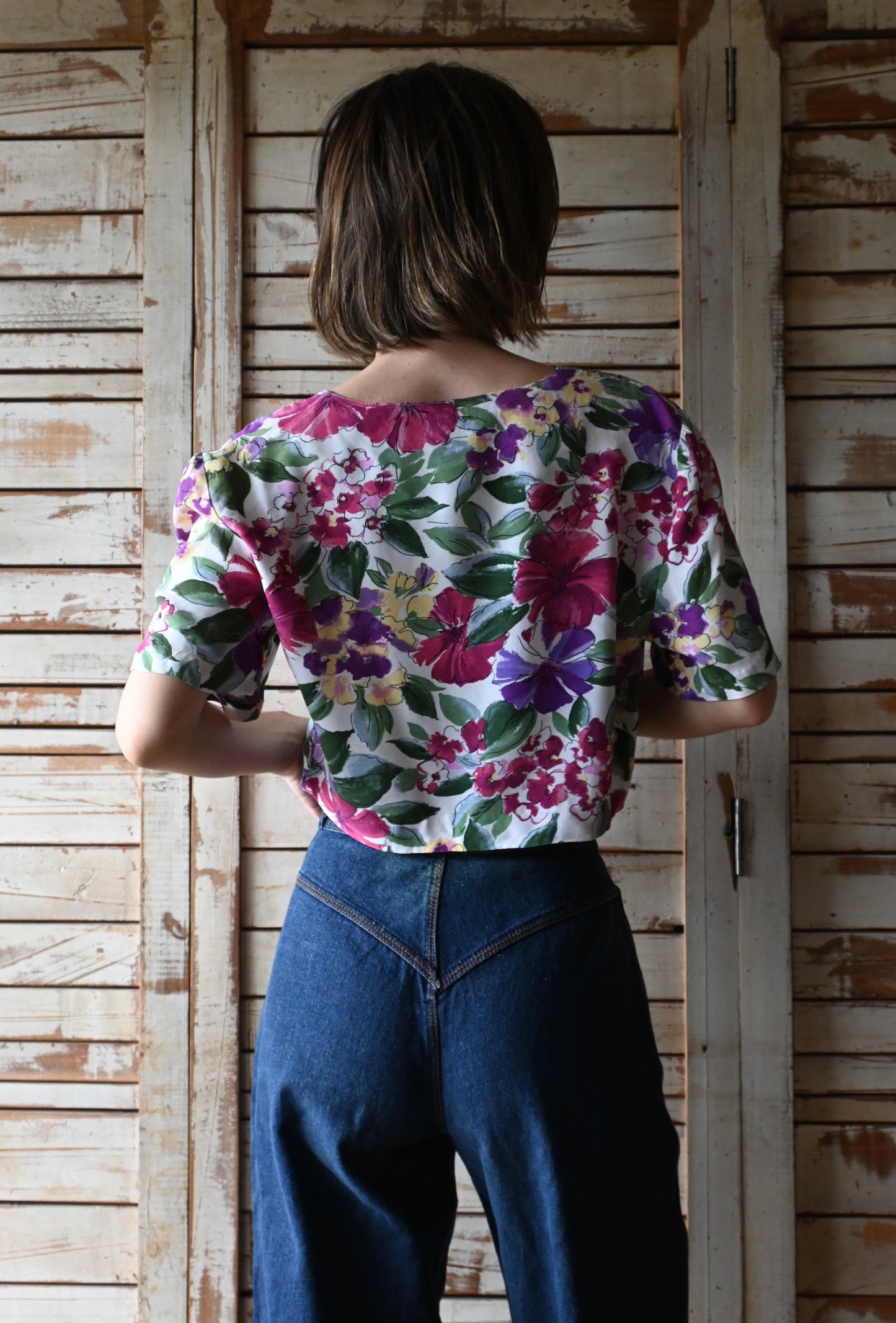90's Flower print top