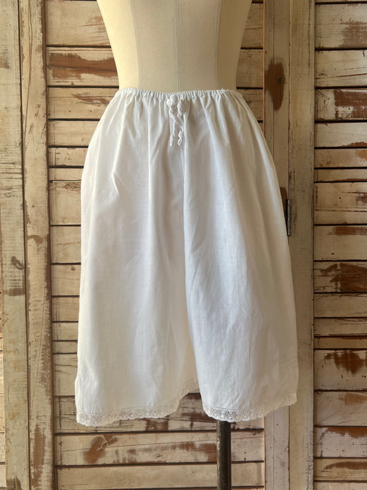 EURO Vintage cotton midi shorts/WHITE