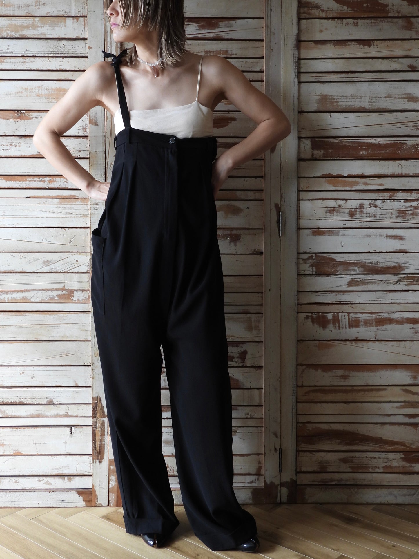 N/S Black jumpsuit/BLACK