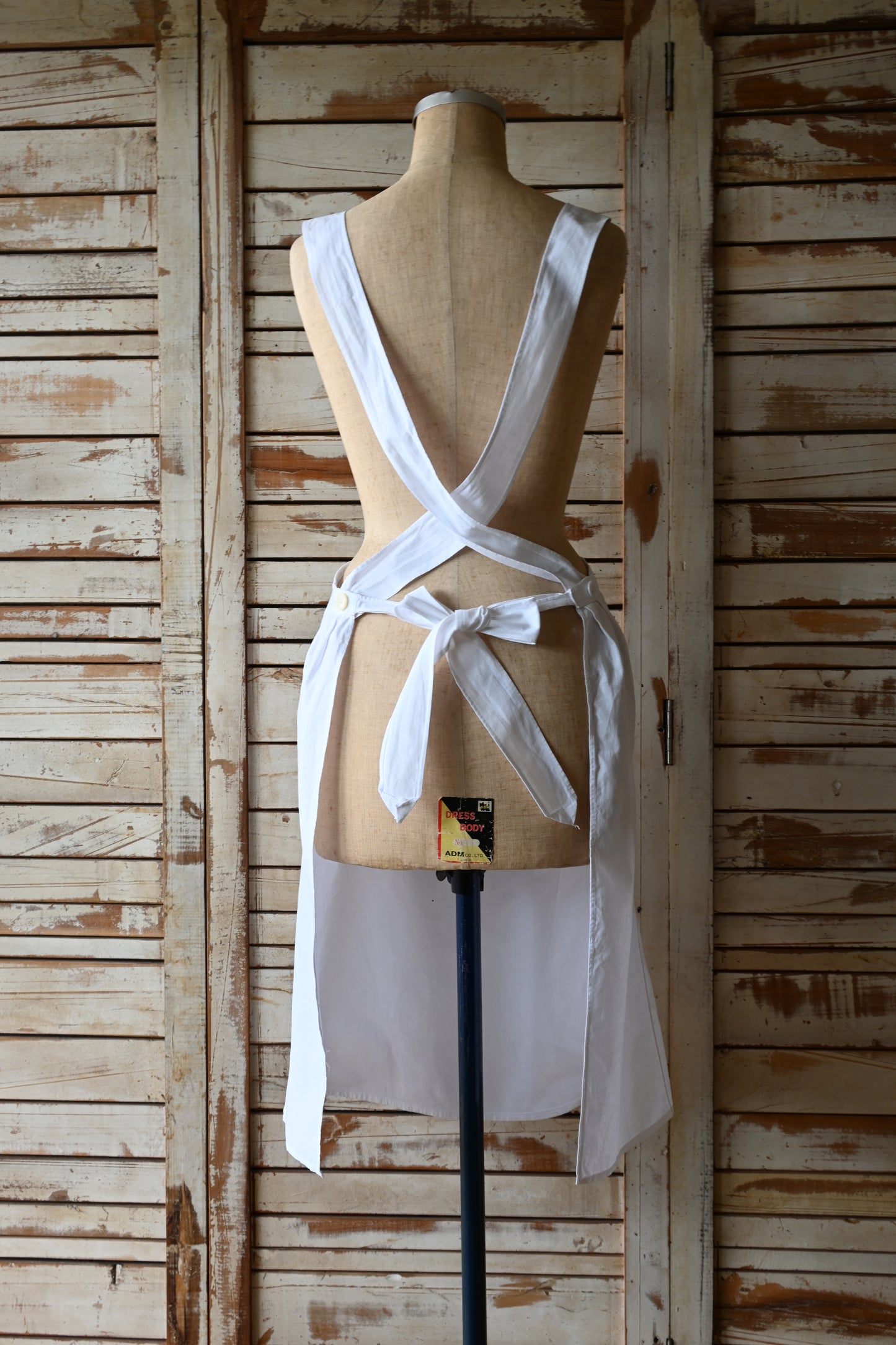 EURO Cotton cutwork lace apron/WHITE