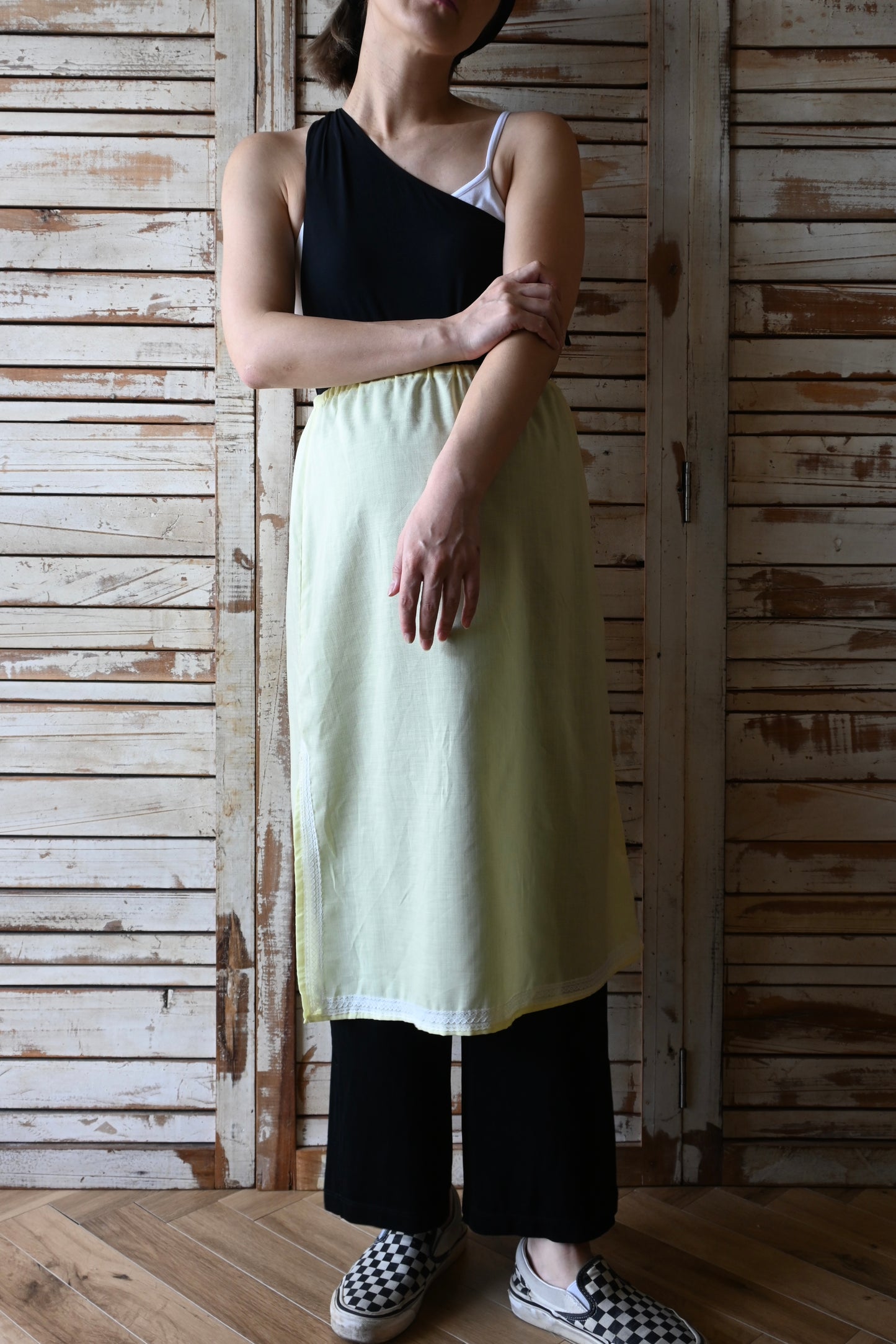 Slip skirt/YELLOW