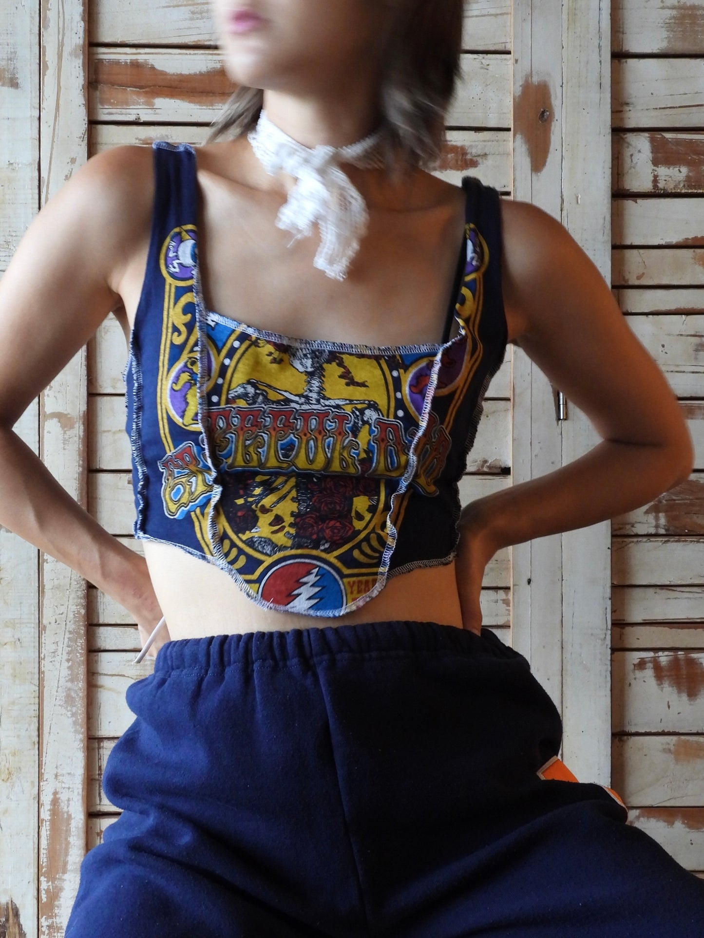 Reworked corset top/GREATFUL DEAD