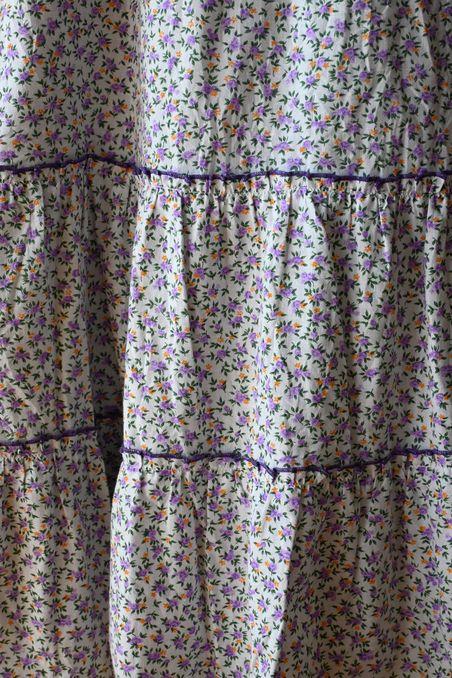Floral cotton lace dress/WHITE