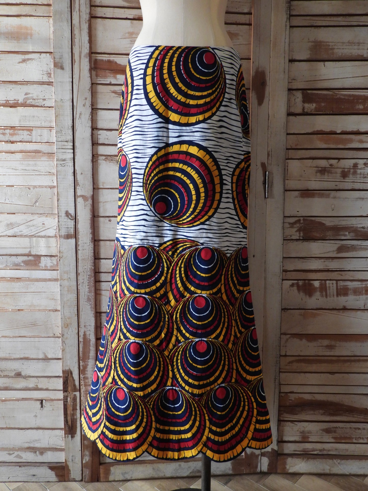 African printed skirt/MULTI