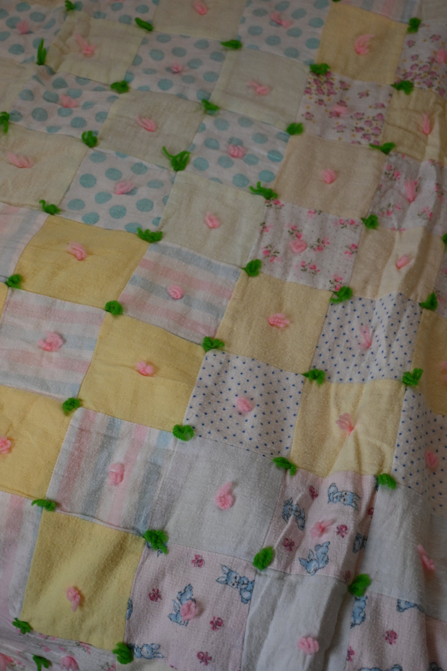 Vintage patchwork quilt fabric