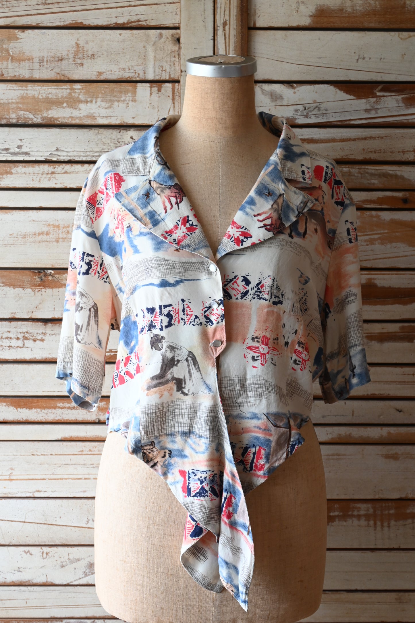 80's-90's Native pattern shirt
