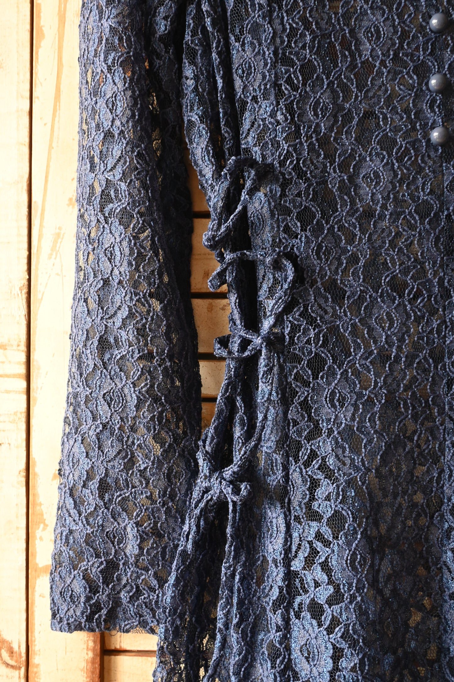 Lace long dress/NAVY
