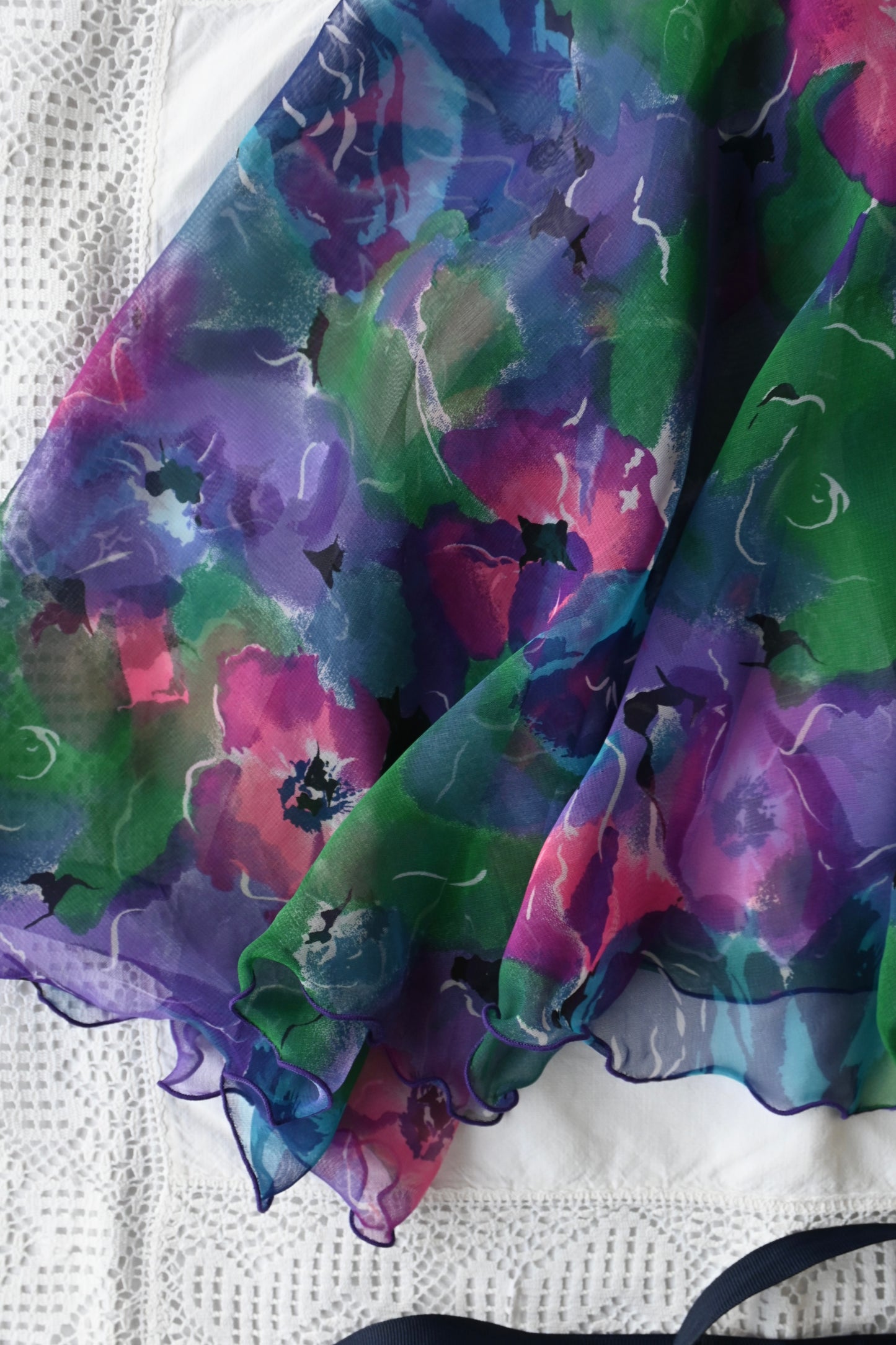 Floral sheer wrap