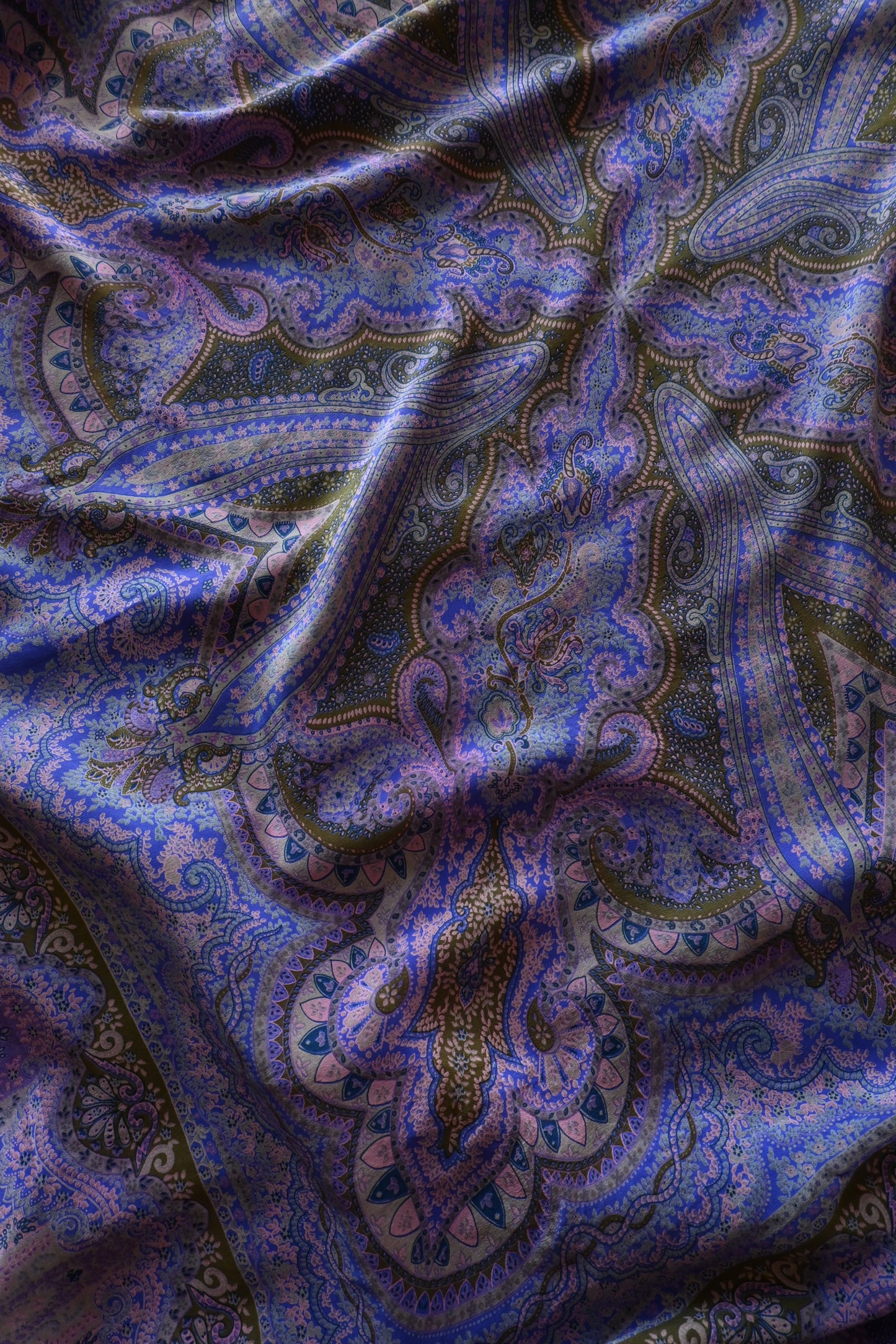 Vintage paisley scarf/PURPLE