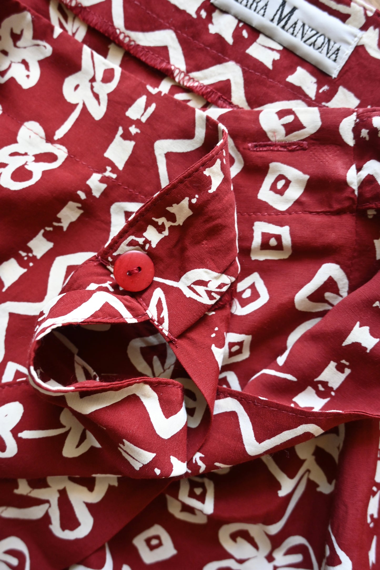 Flower pattern wrap skirt/BORDEAUX　