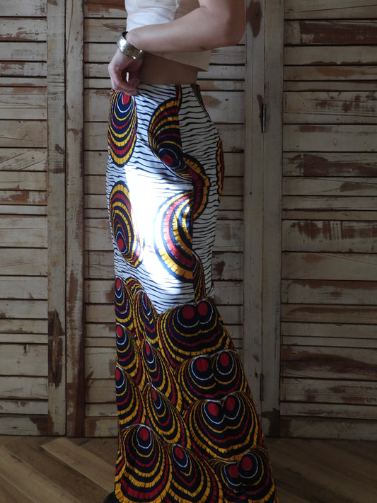 African printed skirt/MULTI