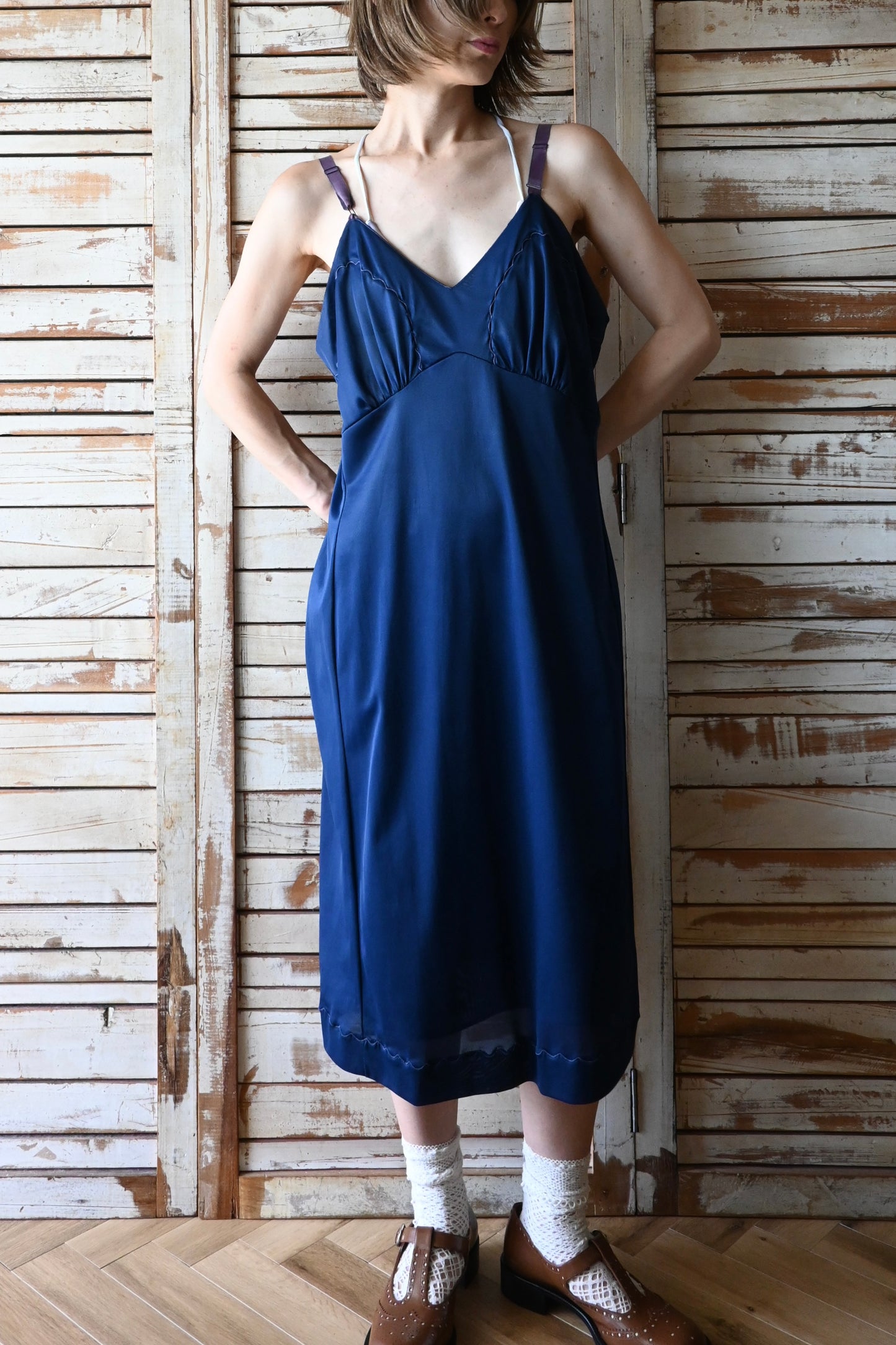 Slip dress/NAVY
