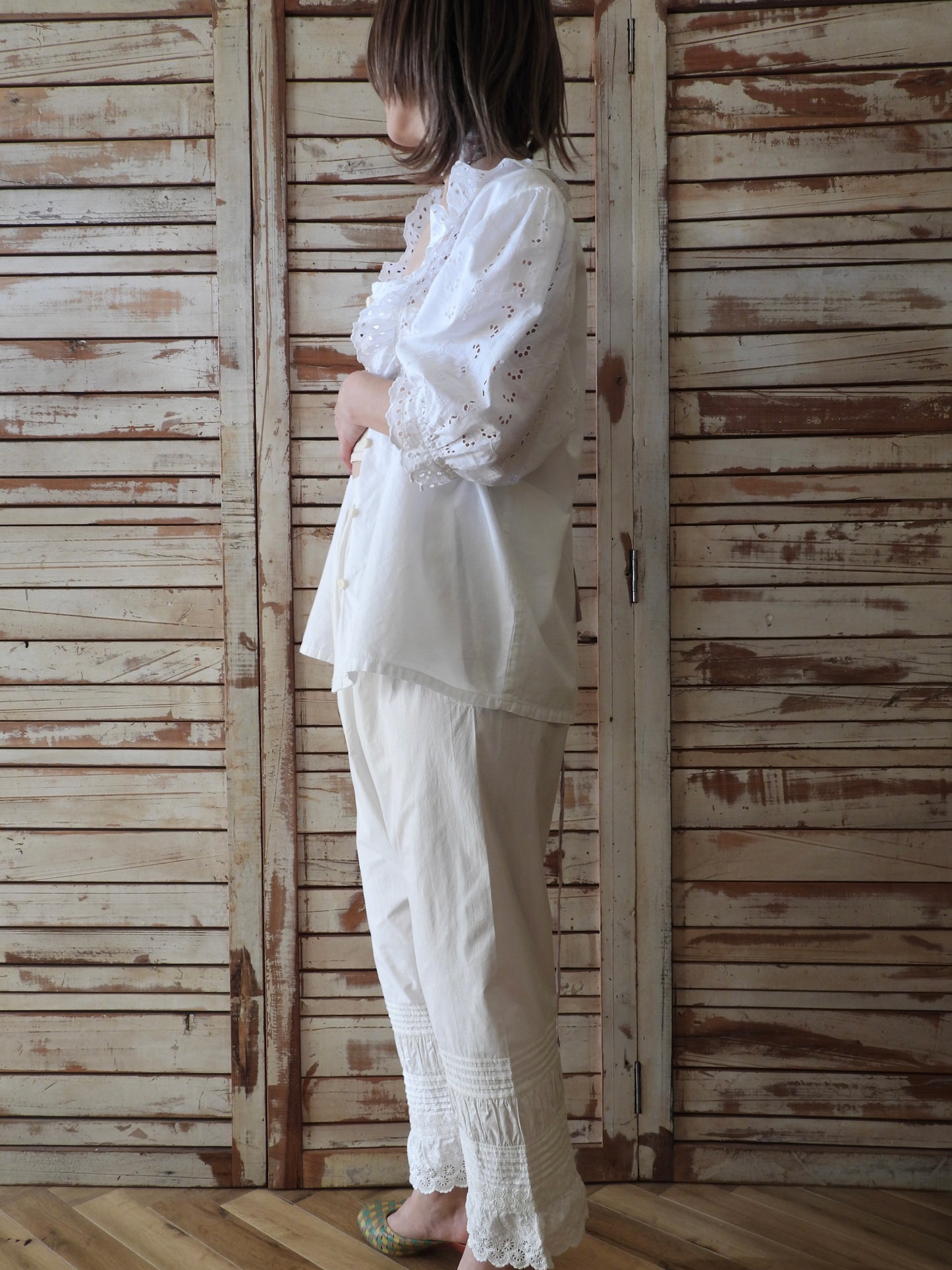 EURO Vintage drawers pants/WHITE