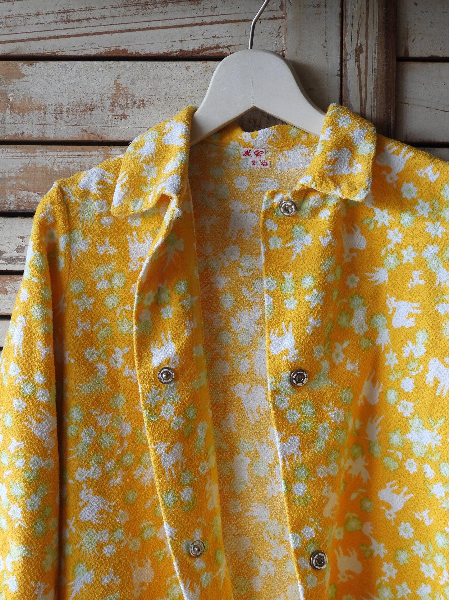 EURO Bambi pattern pile jacket/YELLOW