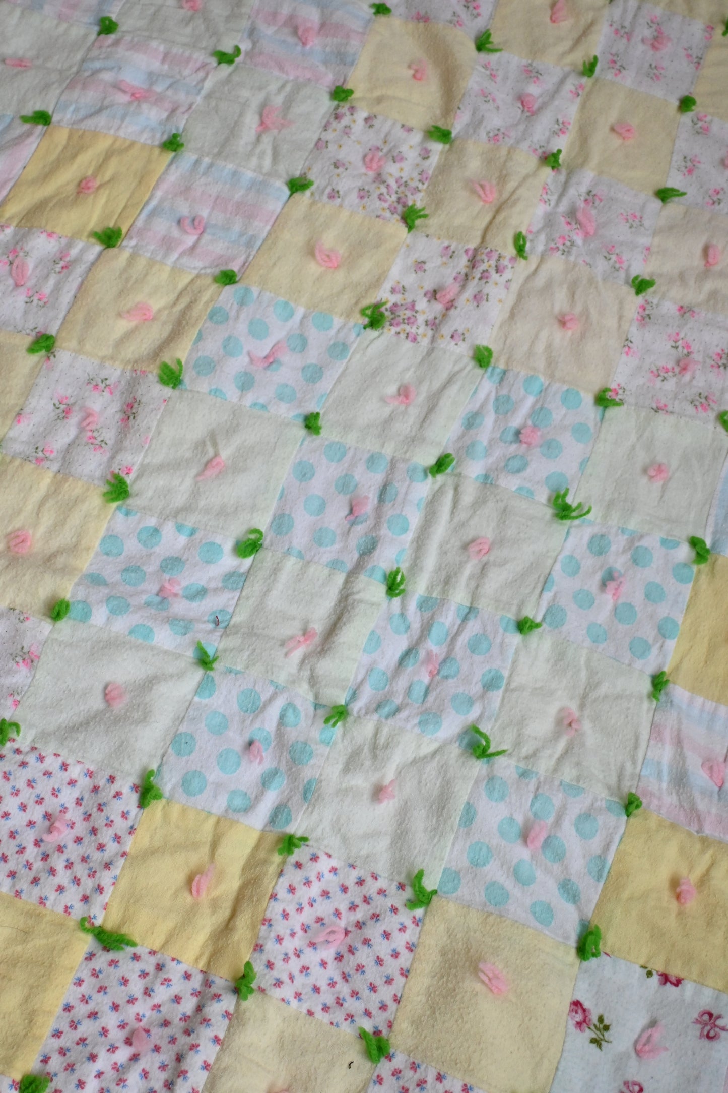 Vintage patchwork quilt fabric