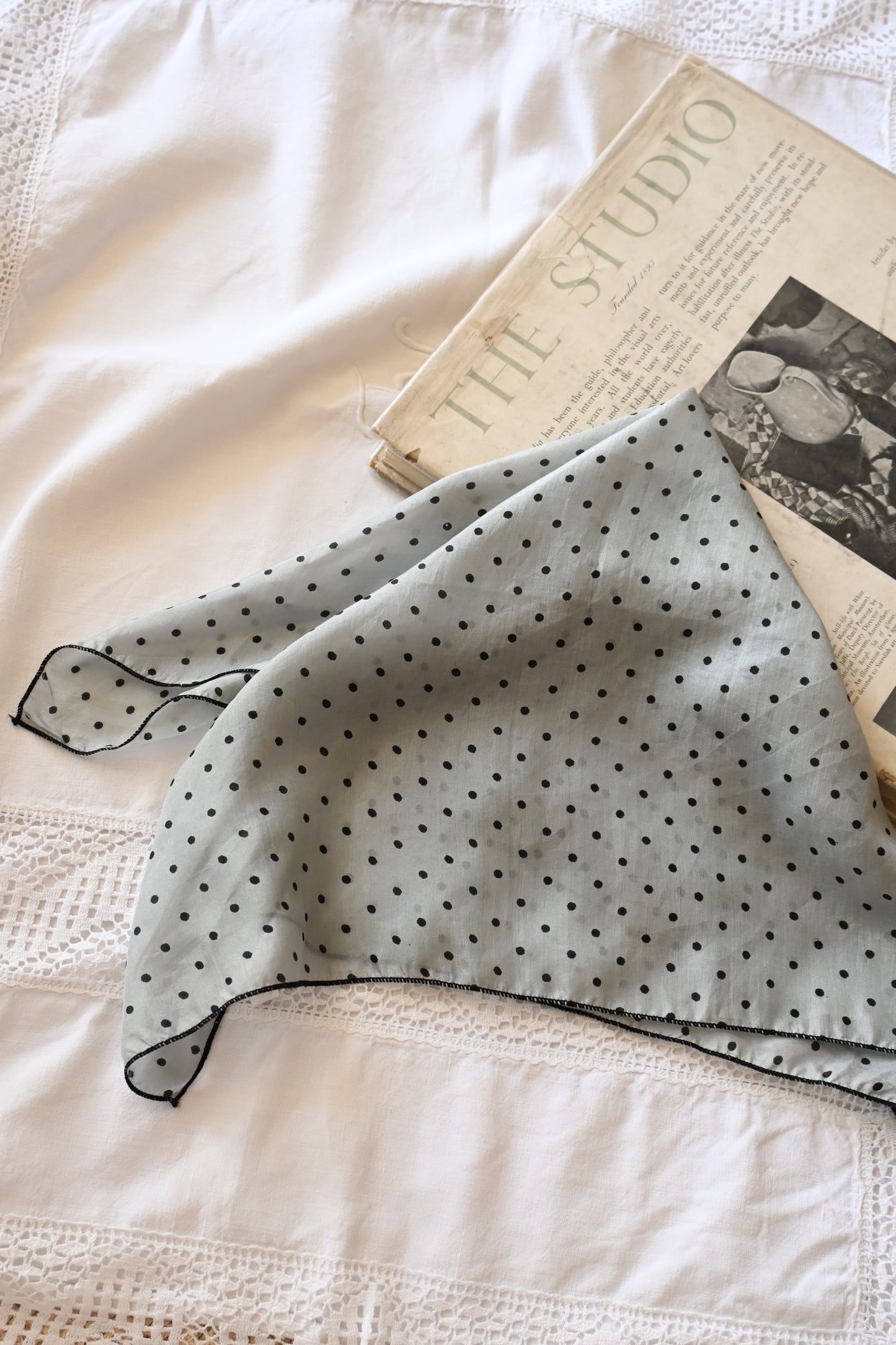 Vintage silk scarf/DOT