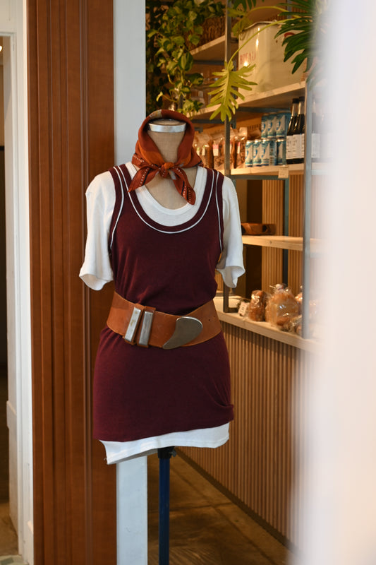 EURO Cotton underwear tank top/BORDEAUX