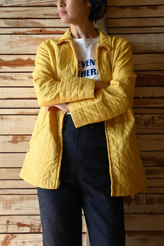 70's Quilting jacket/YELLOW