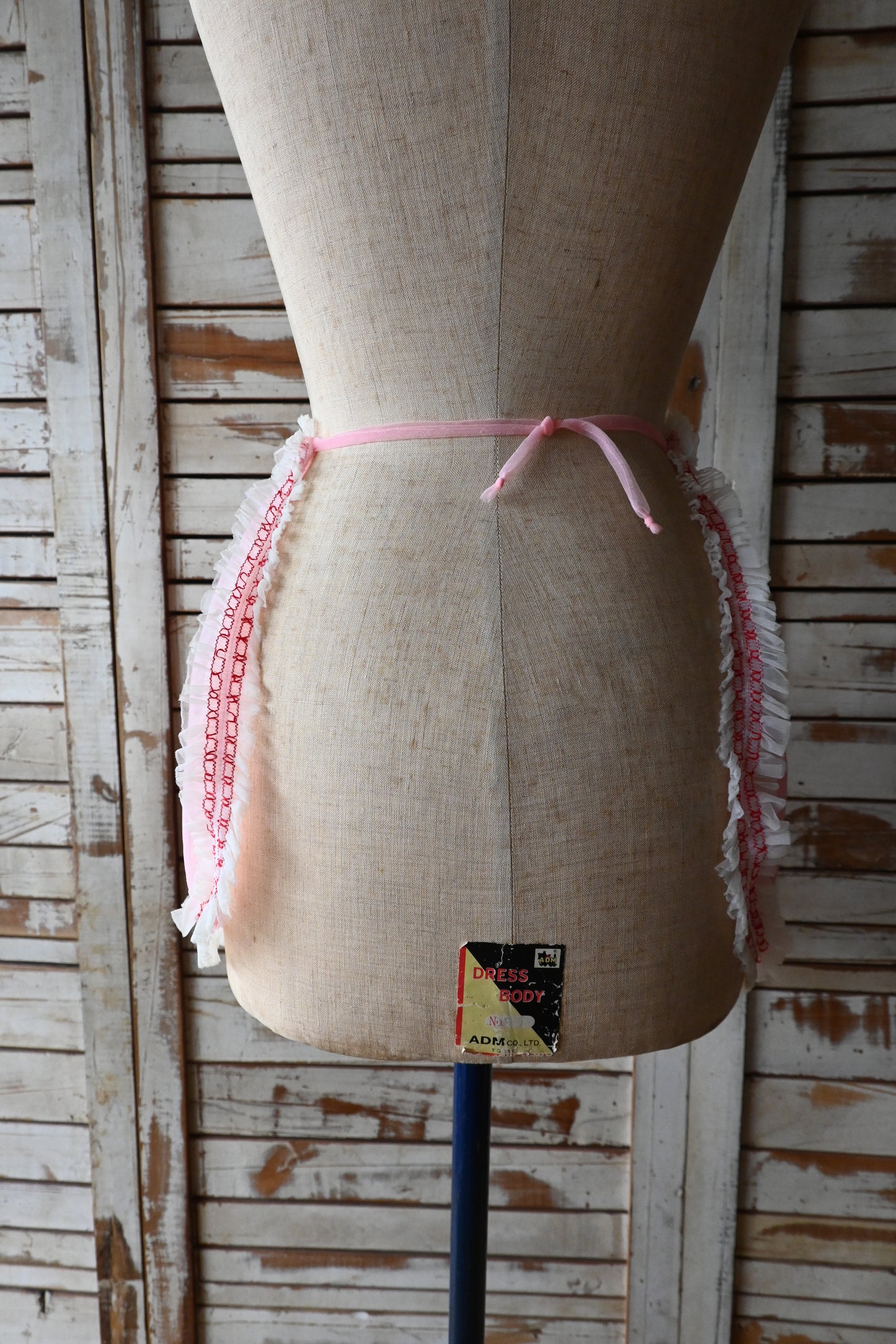 Sheer apron/PINK