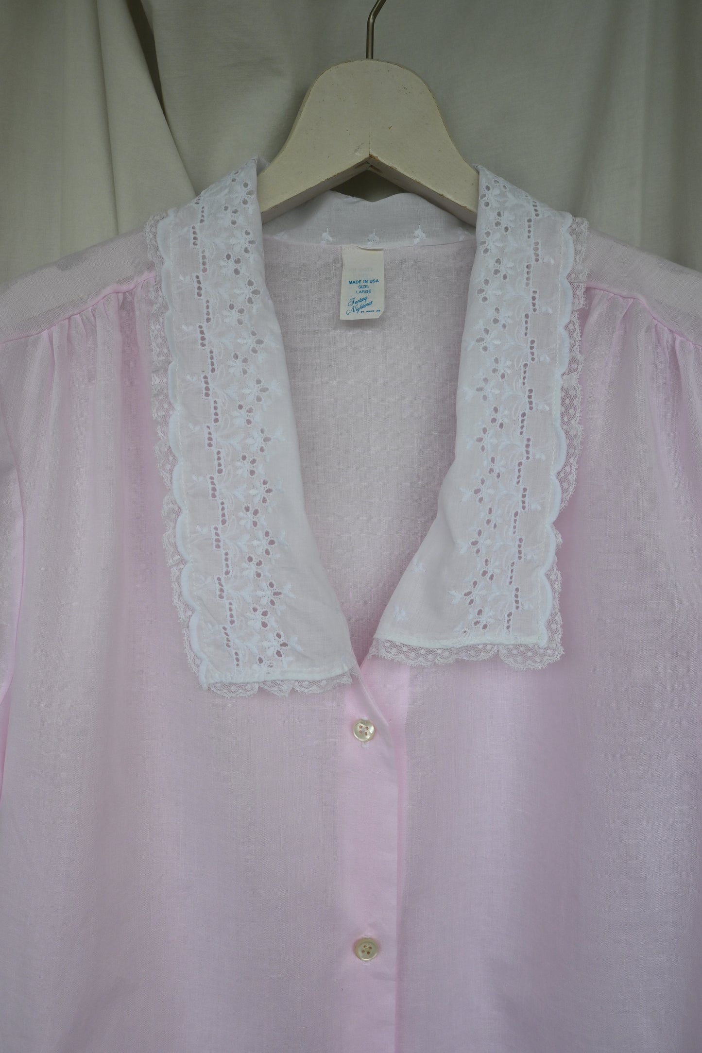Lace collar blouse/PINK