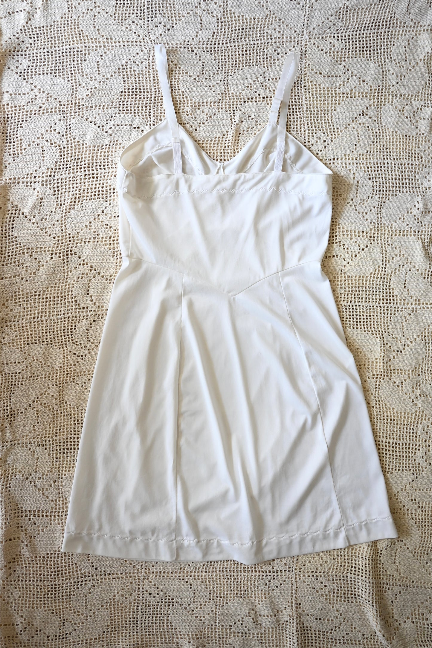 70's Slip dress/WHITE