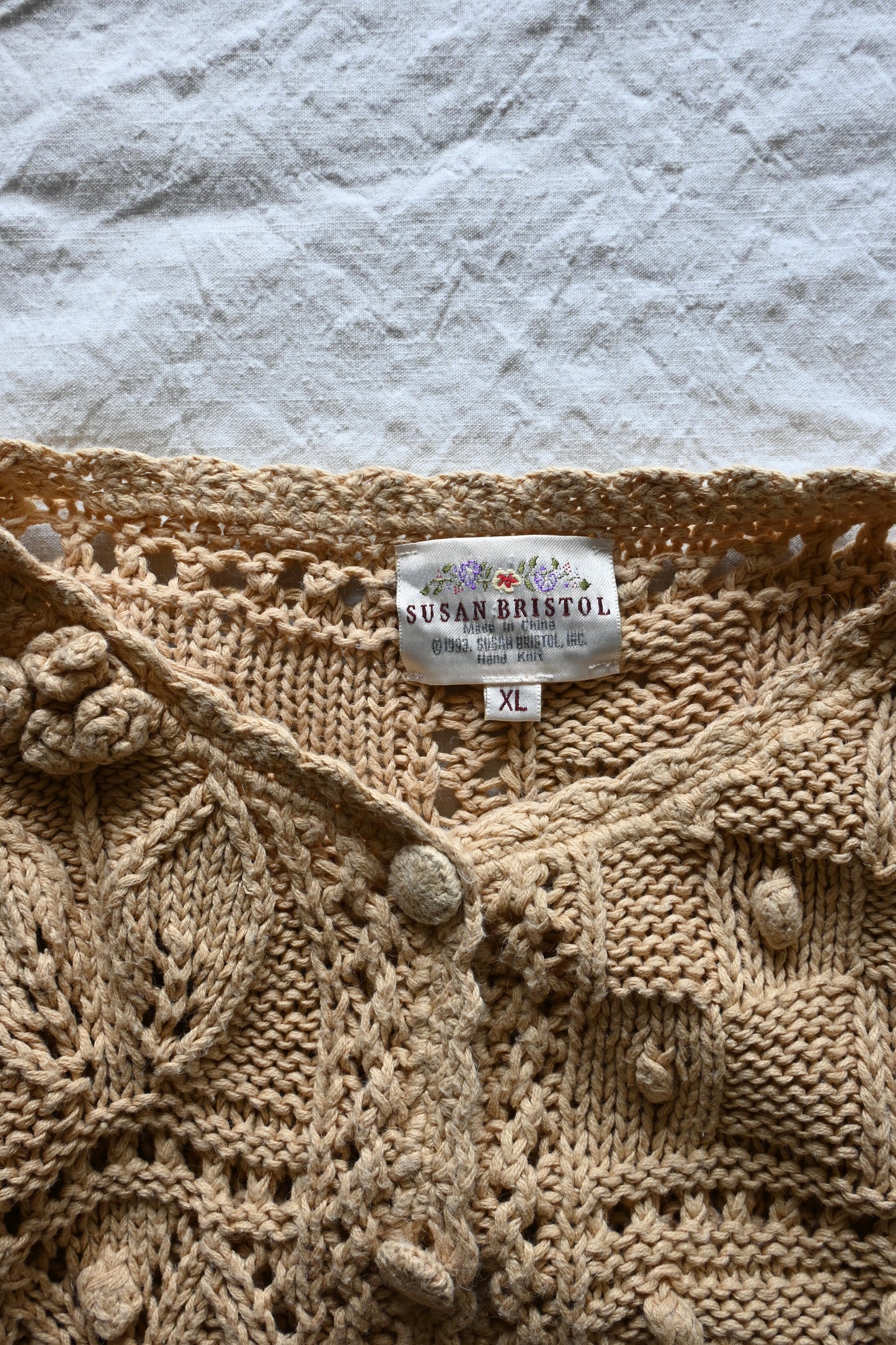 Floral crochet knit