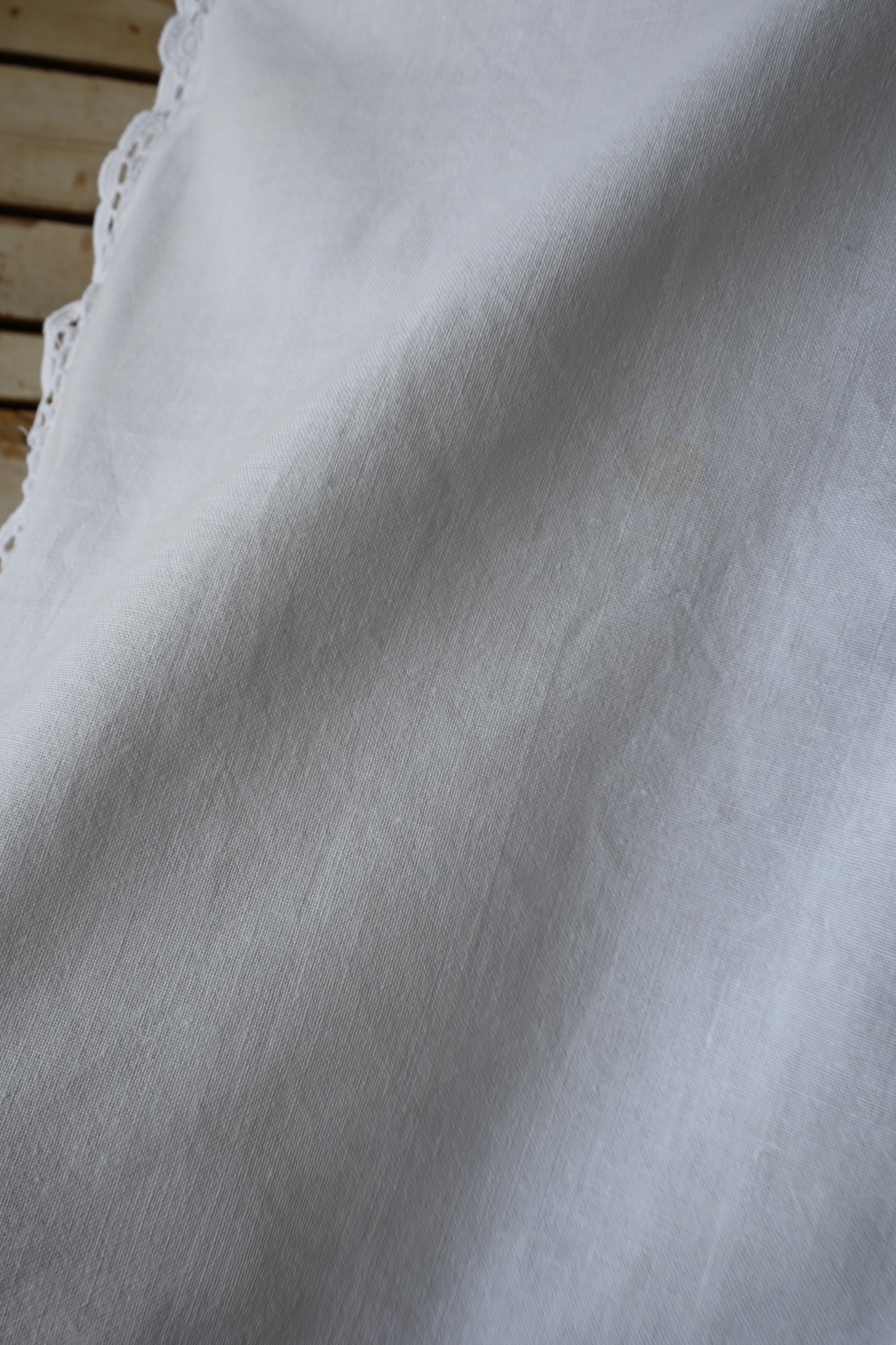 EURO Cotton lace apron/WHITE