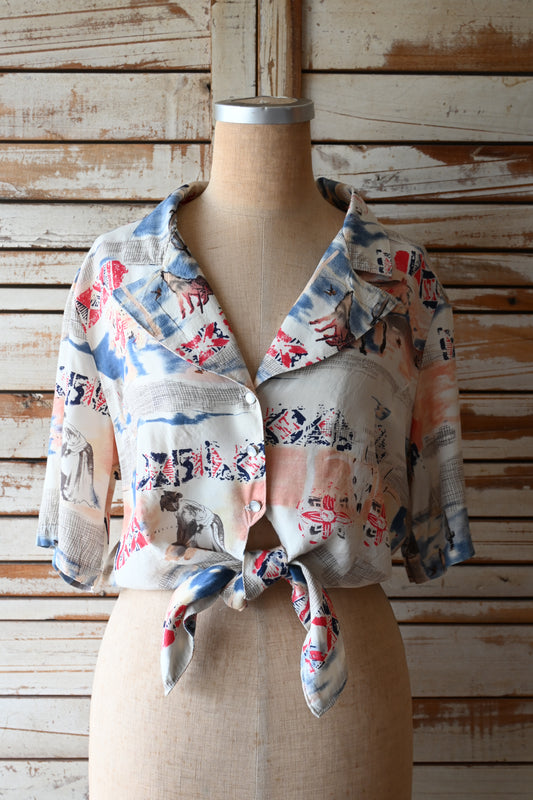 80's-90's Native pattern shirt