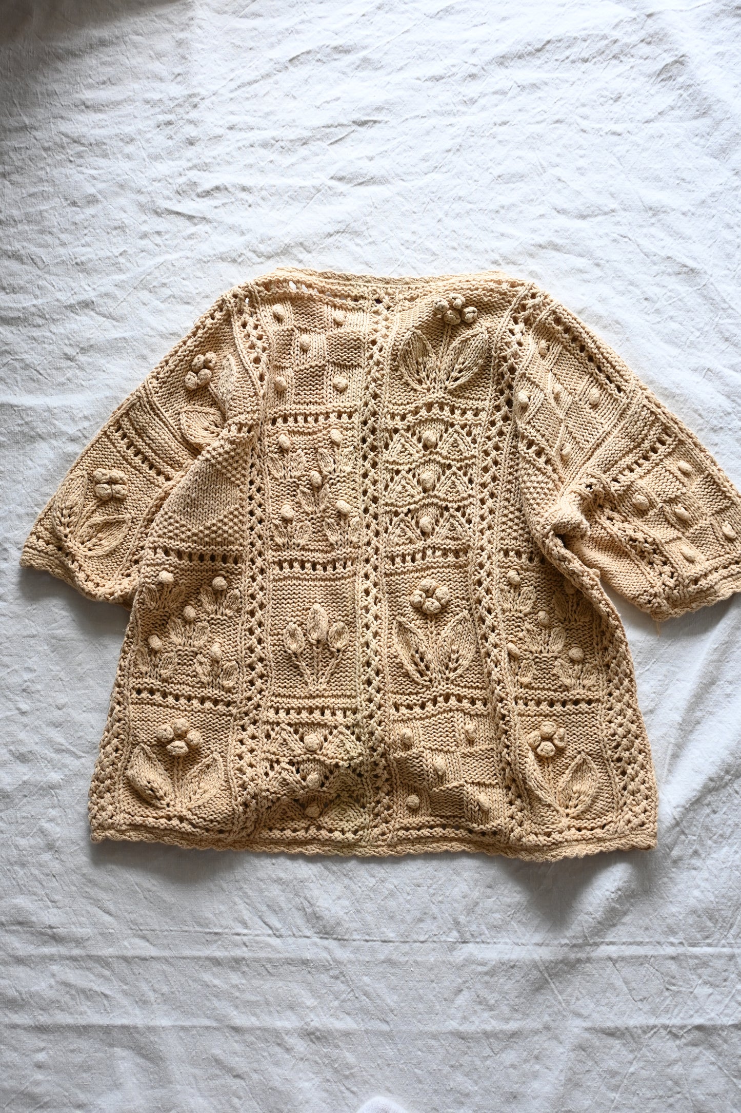 Floral crochet knit