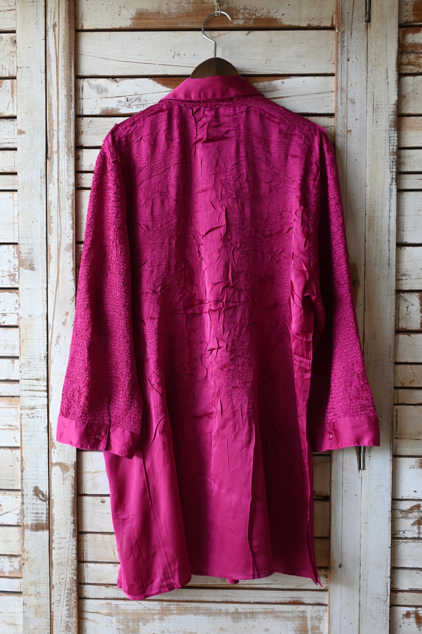 Pink design blouse/HOT PINK