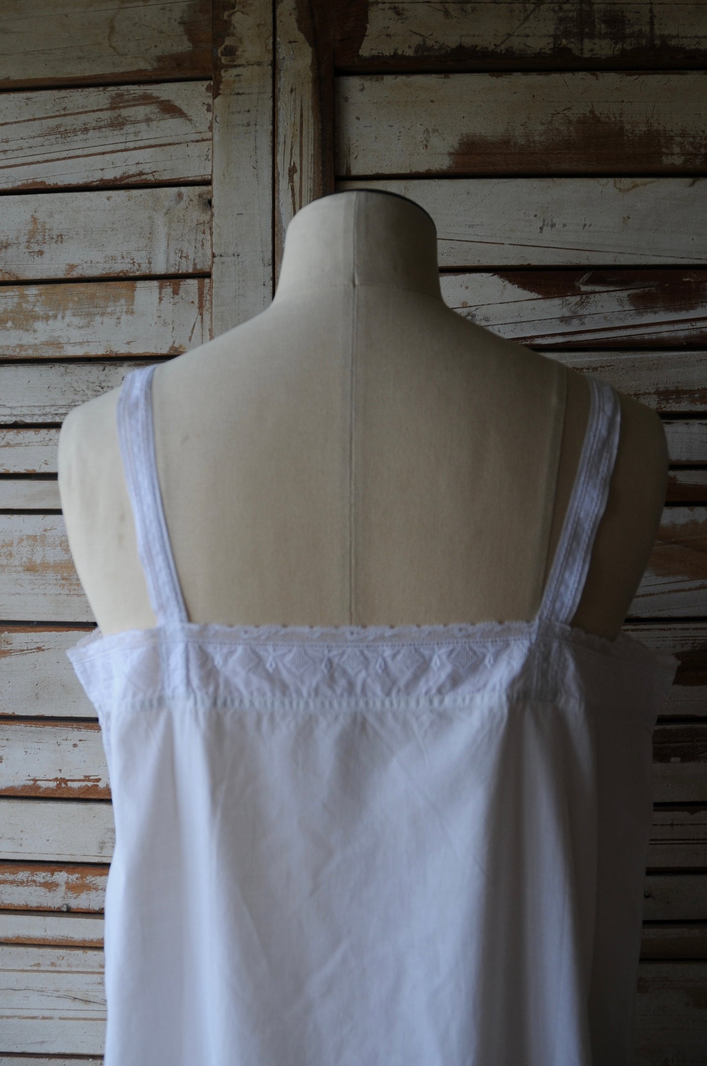 French embroidery cami dress/WHITE